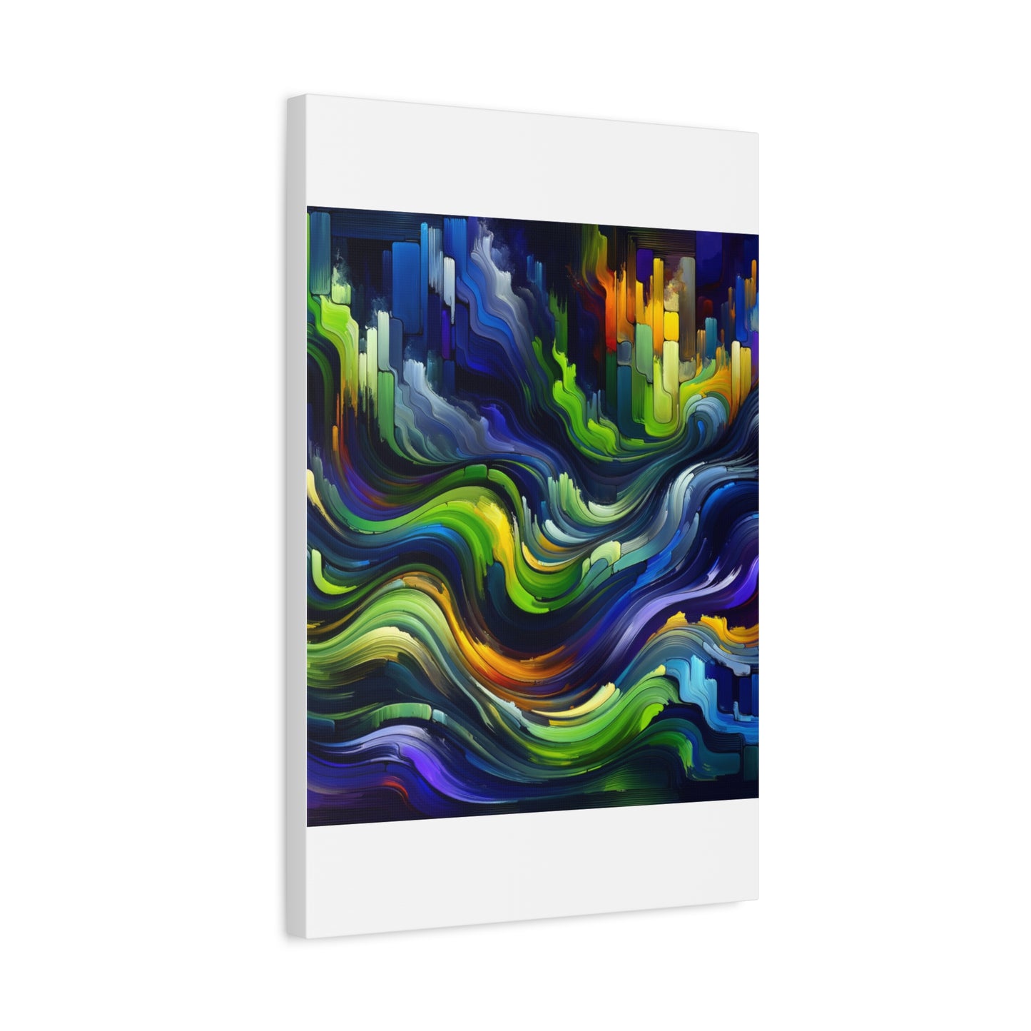 Vibrant Abstract Waves - Matte Canvas, Stretched, 1.25"