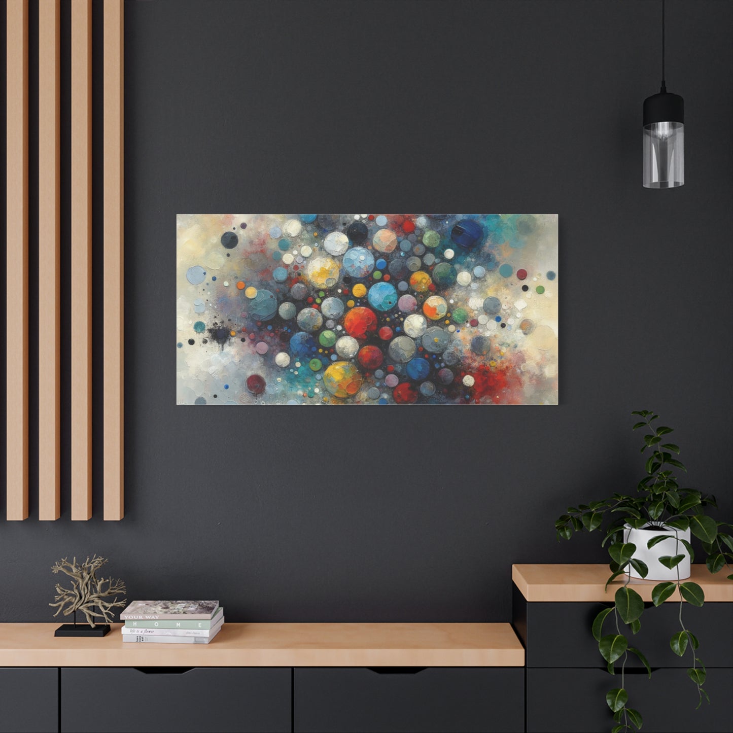 Vibrant Abstract Circles - Matte Canvas, Stretched, 1.25"