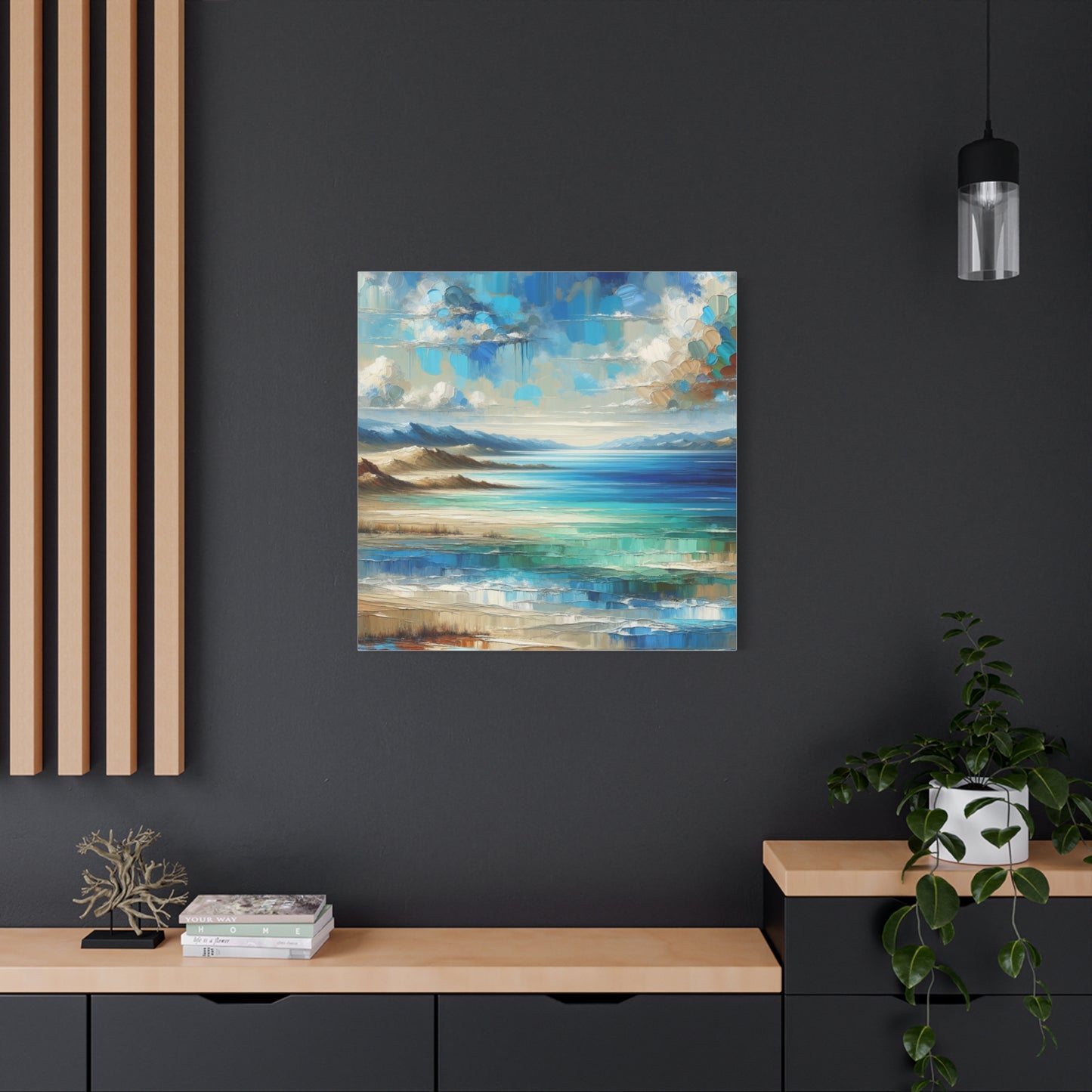 Matte Canvas, Stretched, 1.25" - Abstract Seaside Enchantment