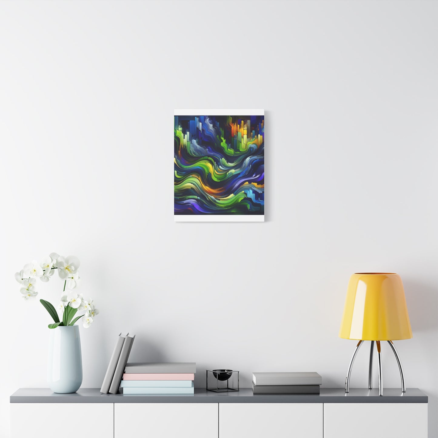 Vibrant Abstract Waves - Matte Canvas, Stretched, 1.25"