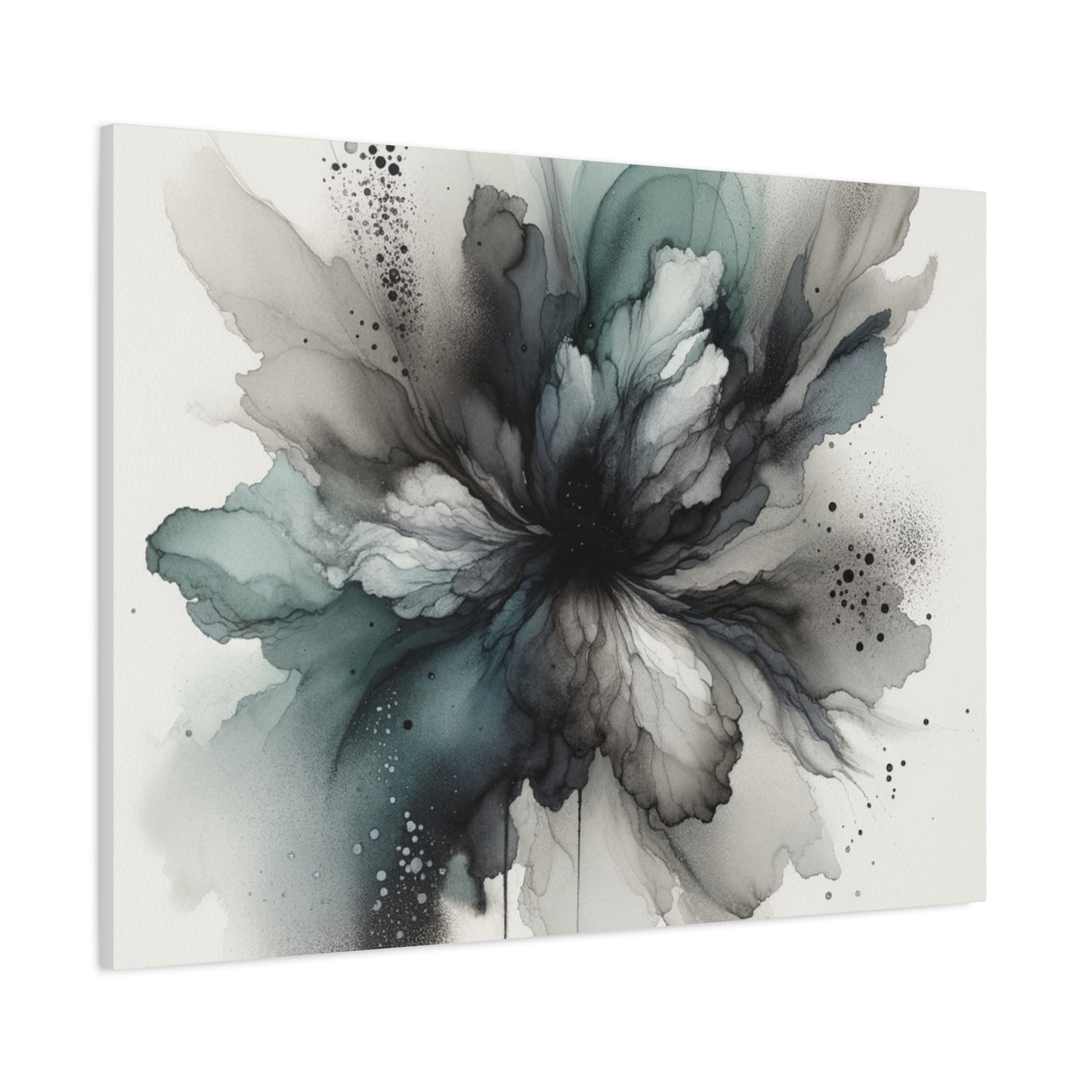 Abstract Ink Bloom - Matte Canvas, Stretched, 1.25"