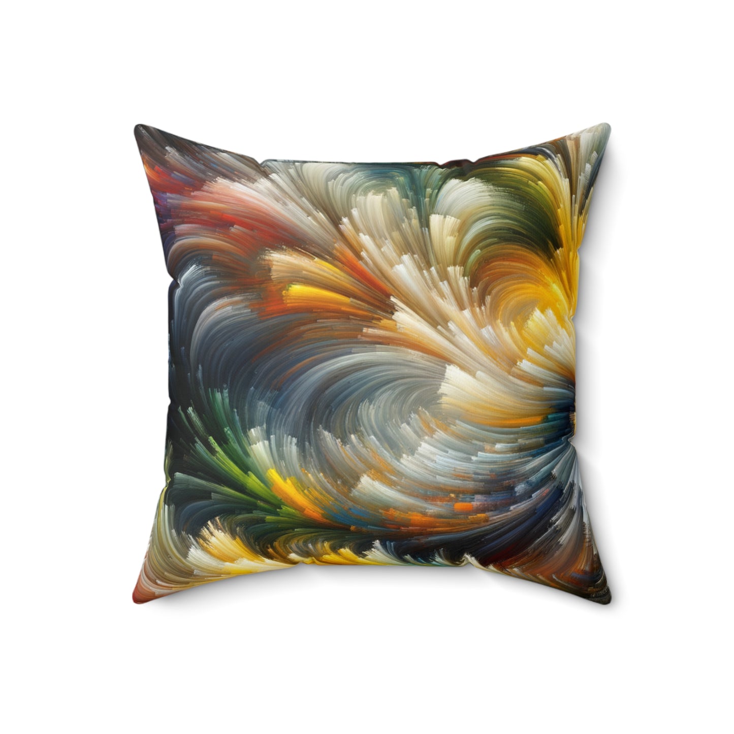 Vibrant Swirl Spun Polyester Square Pillow