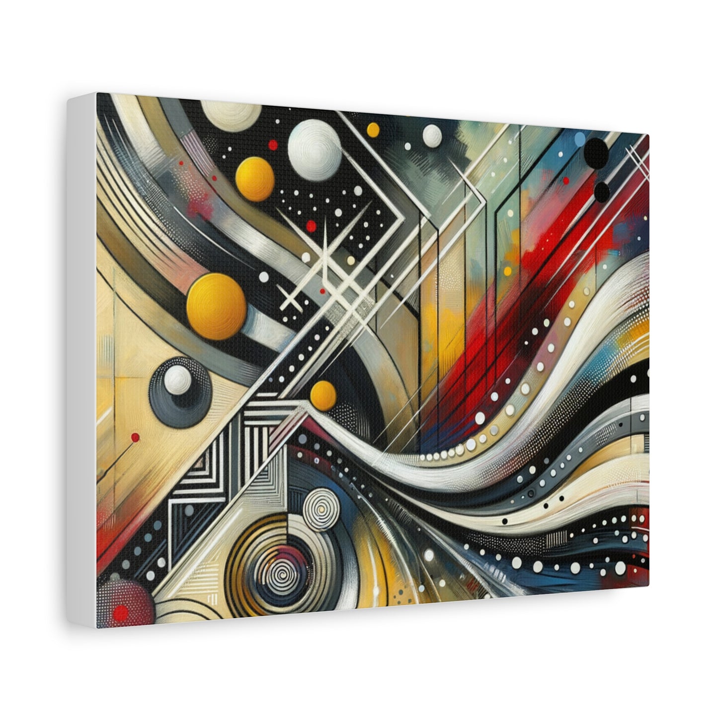 Stretched Matte Canvas, 1.25" - Vibrant Abstract Geometric Design