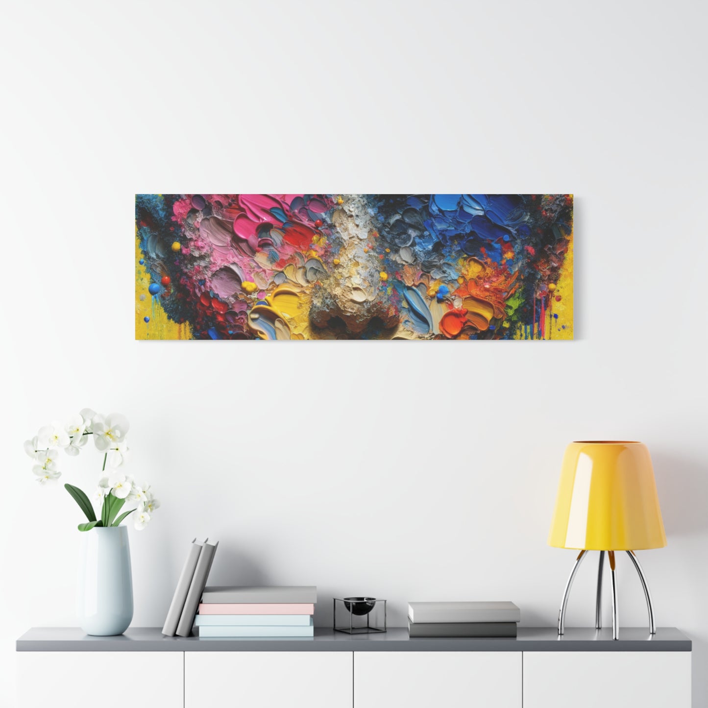 Vibrant Abstract Portrait - Matte Canvas, Stretched, 1.25"