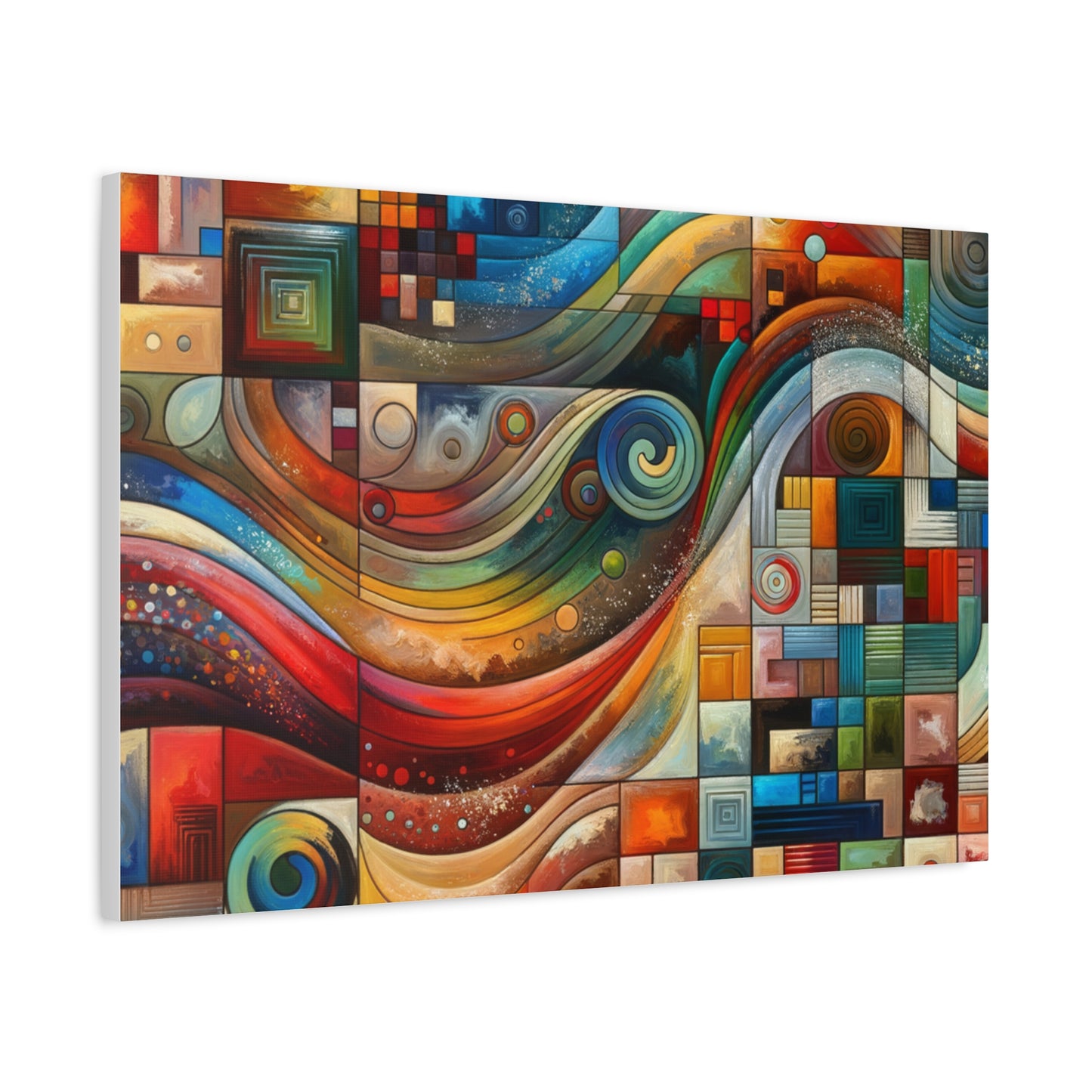 Abstract Geometric Wave - Matte Canvas, Stretched, 1.25"