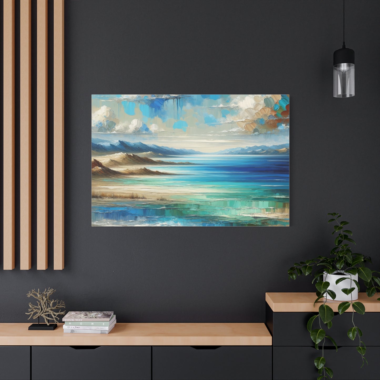 Matte Canvas, Stretched, 1.25" - Abstract Seaside Enchantment