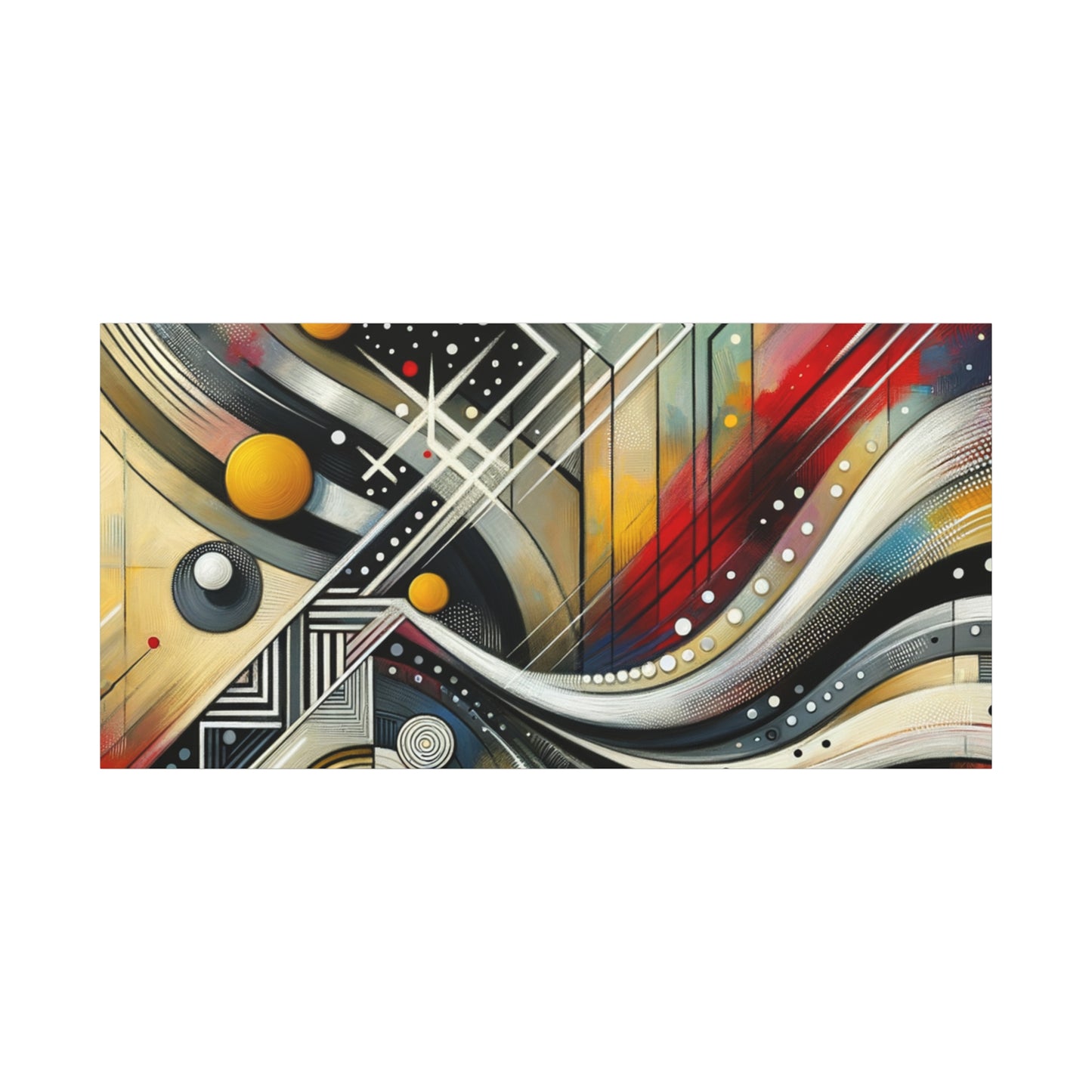 Stretched Matte Canvas, 1.25" - Vibrant Abstract Geometric Design