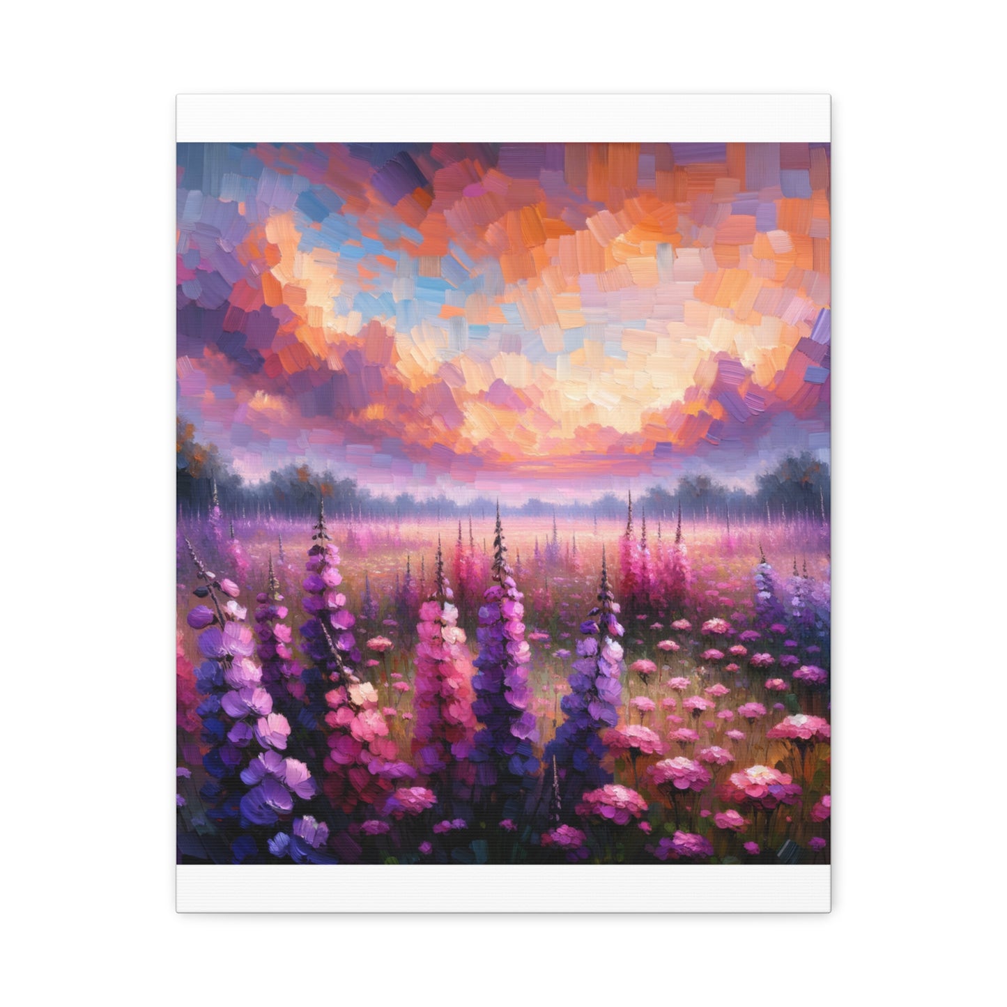 Floral Sunset Matte Canvas, Stretched, 1.25"