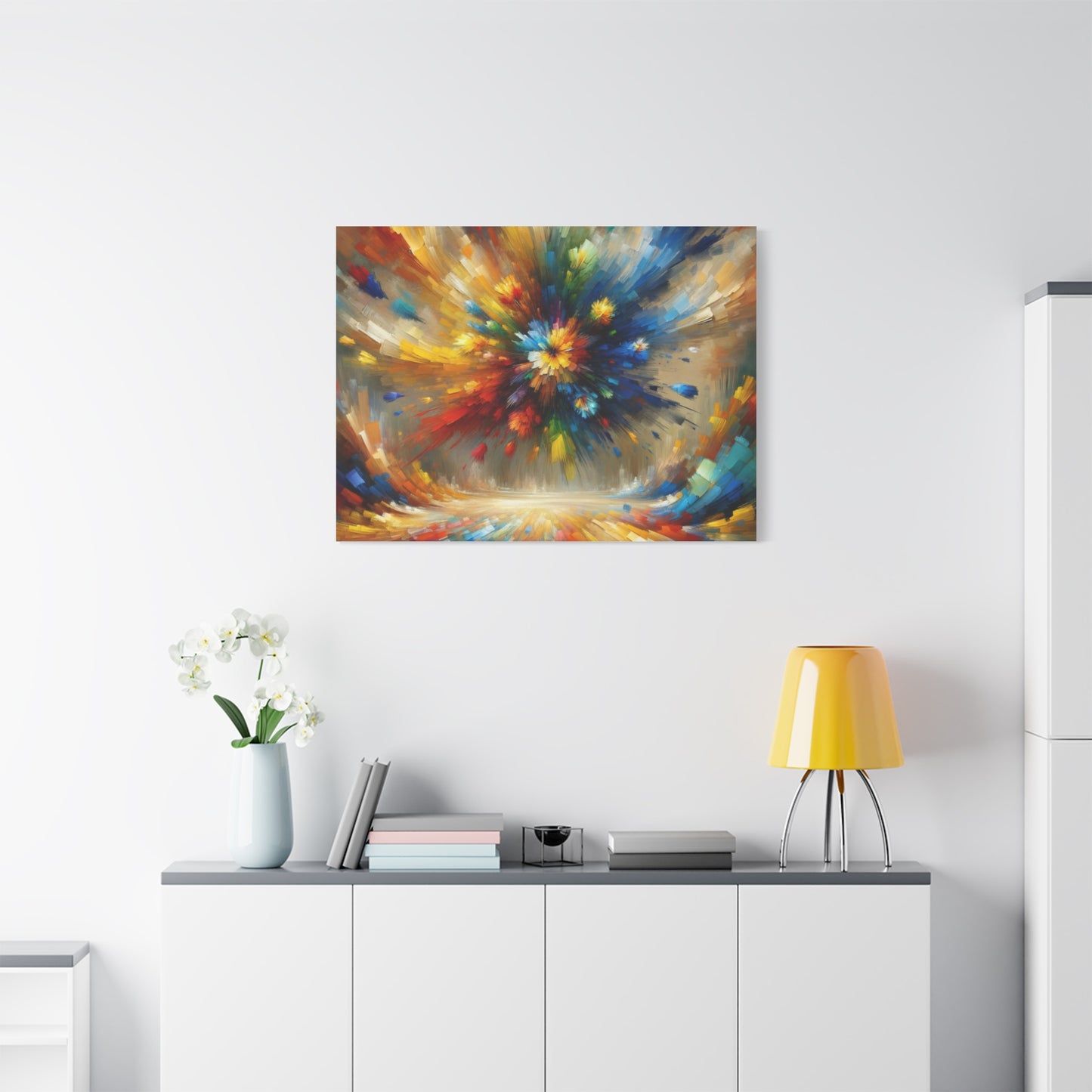 Abstract Burst of Colors - Matte Canvas, Stretched, 1.25"