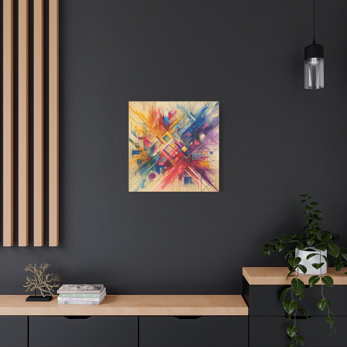 Abstract Geometric Fusion - Matte Canvas, Stretched, 1.25"