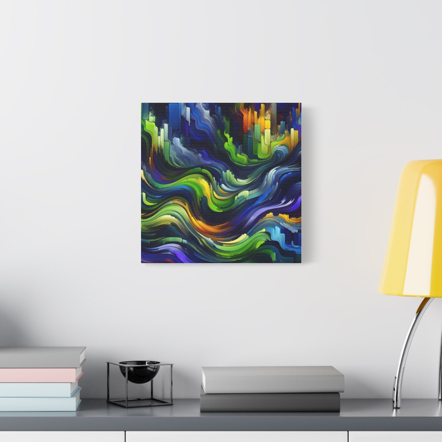 Vibrant Abstract Waves - Matte Canvas, Stretched, 1.25"