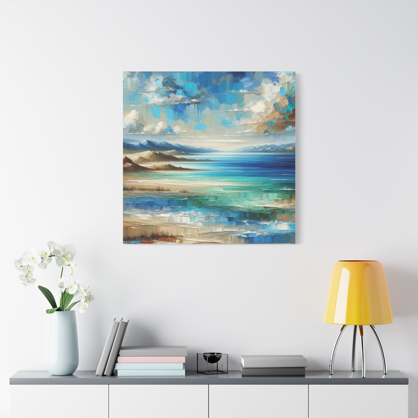 Matte Canvas, Stretched, 1.25" - Abstract Seaside Enchantment