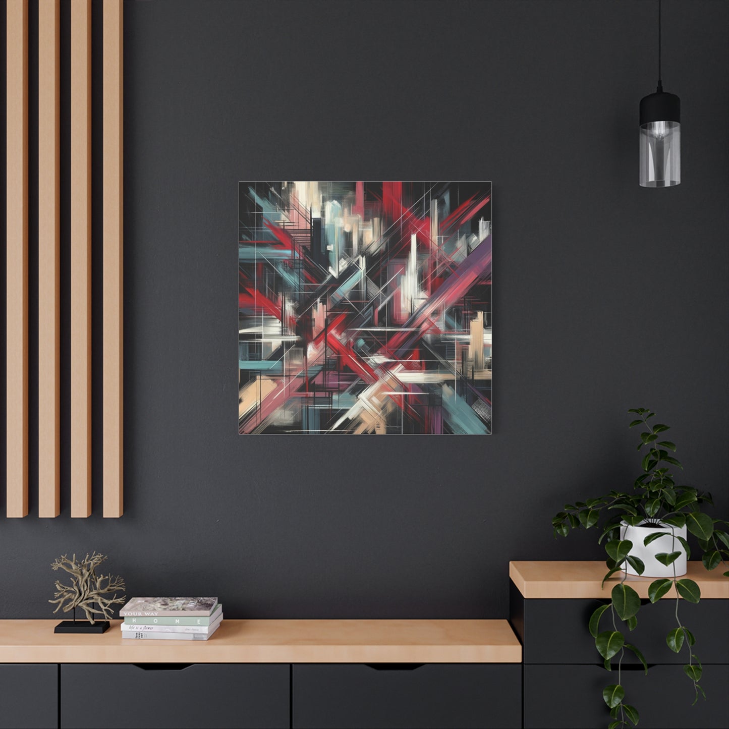 Abstract Geometric Matte Canvas, Stretched, 1.25"