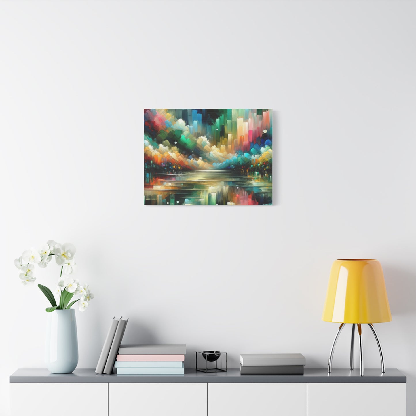 Colorful Abstract Skyline - Matte Canvas, Stretched, 1.25"