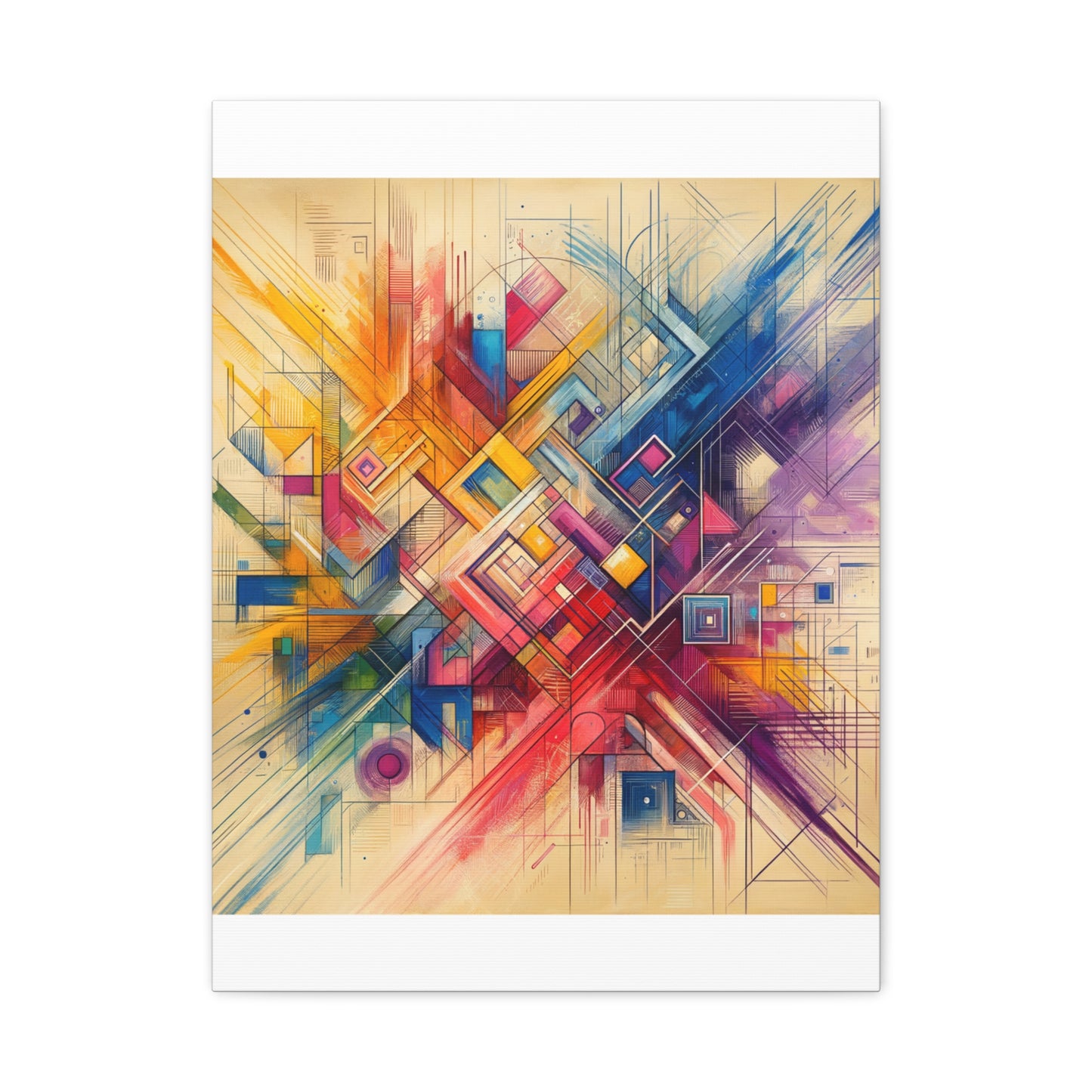 Abstract Geometric Fusion - Matte Canvas, Stretched, 1.25"