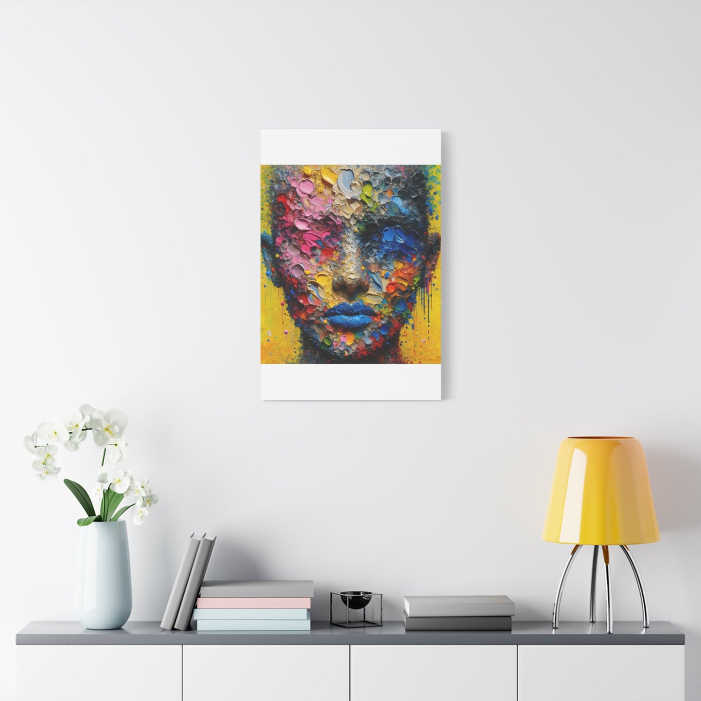 Vibrant Abstract Portrait - Matte Canvas, Stretched, 1.25"