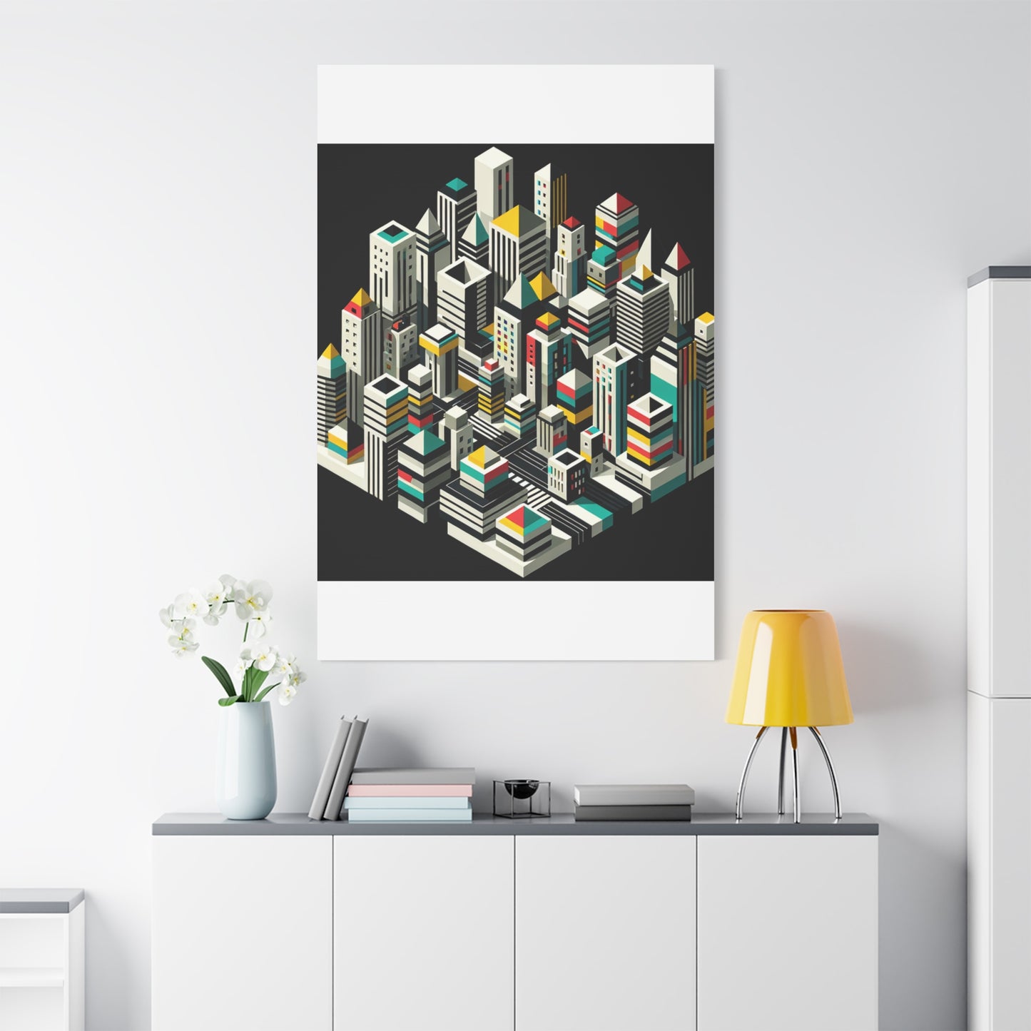 Cityscape Abstraction - Matte Canvas, Stretched, 1.25"