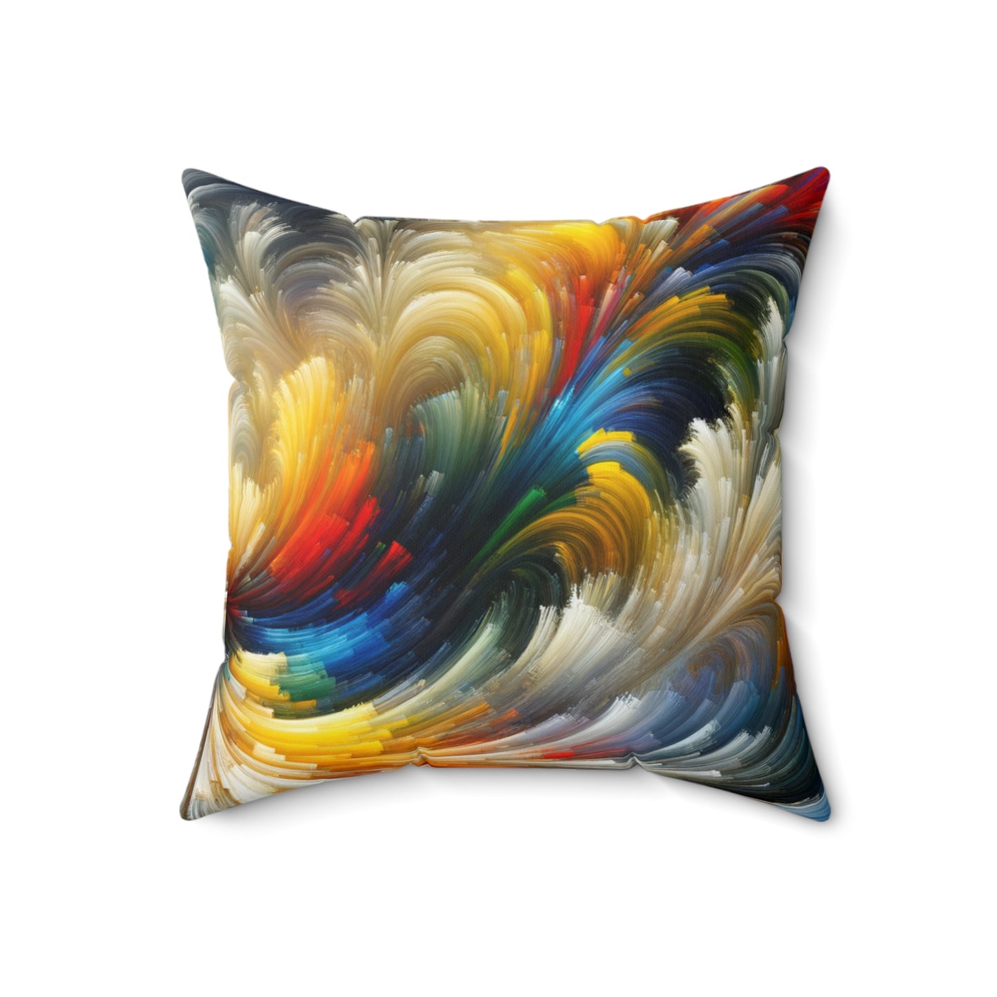 Vibrant Swirl Spun Polyester Square Pillow