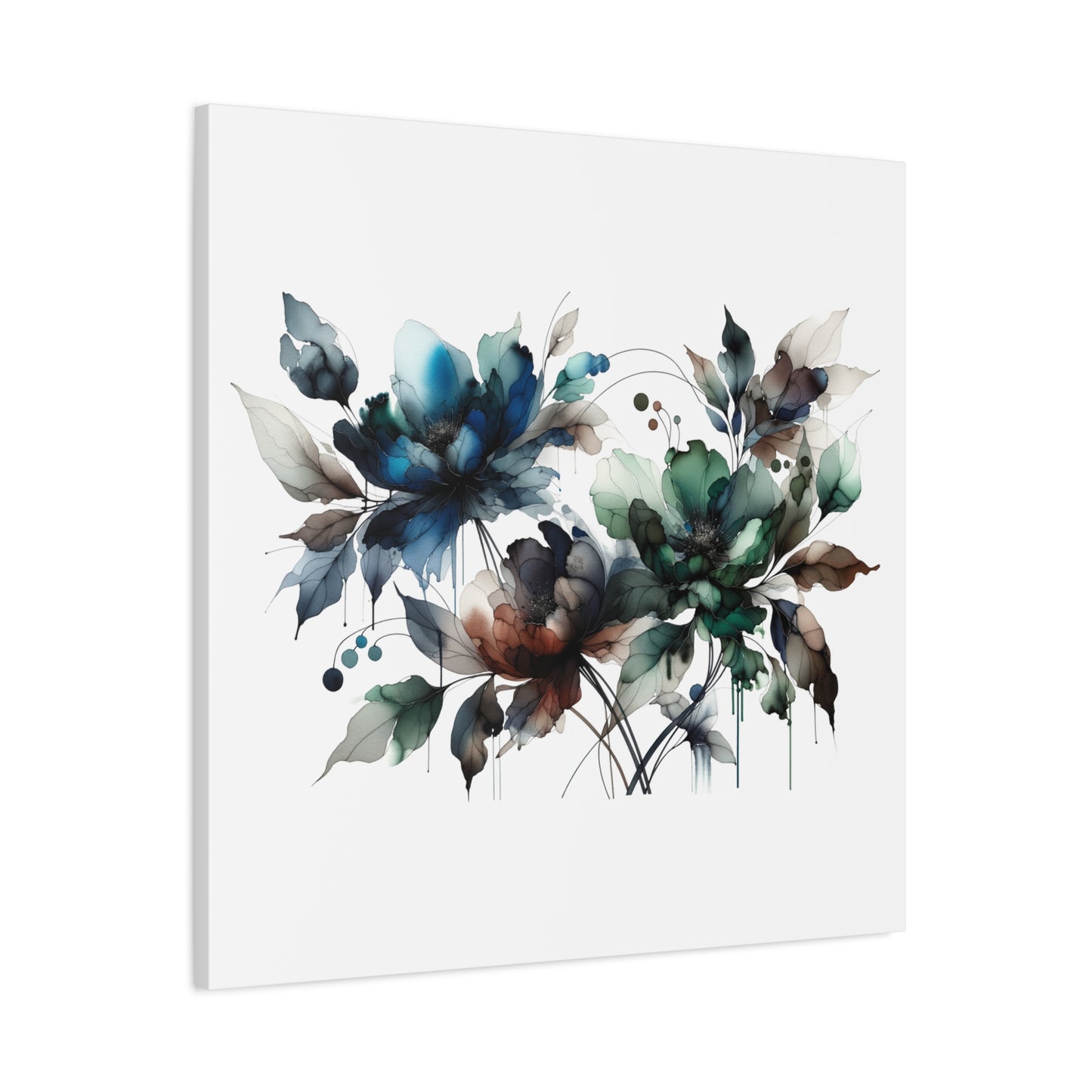 Abstract Floral Artwork - Matte Canvas, Stretched, 1.25"