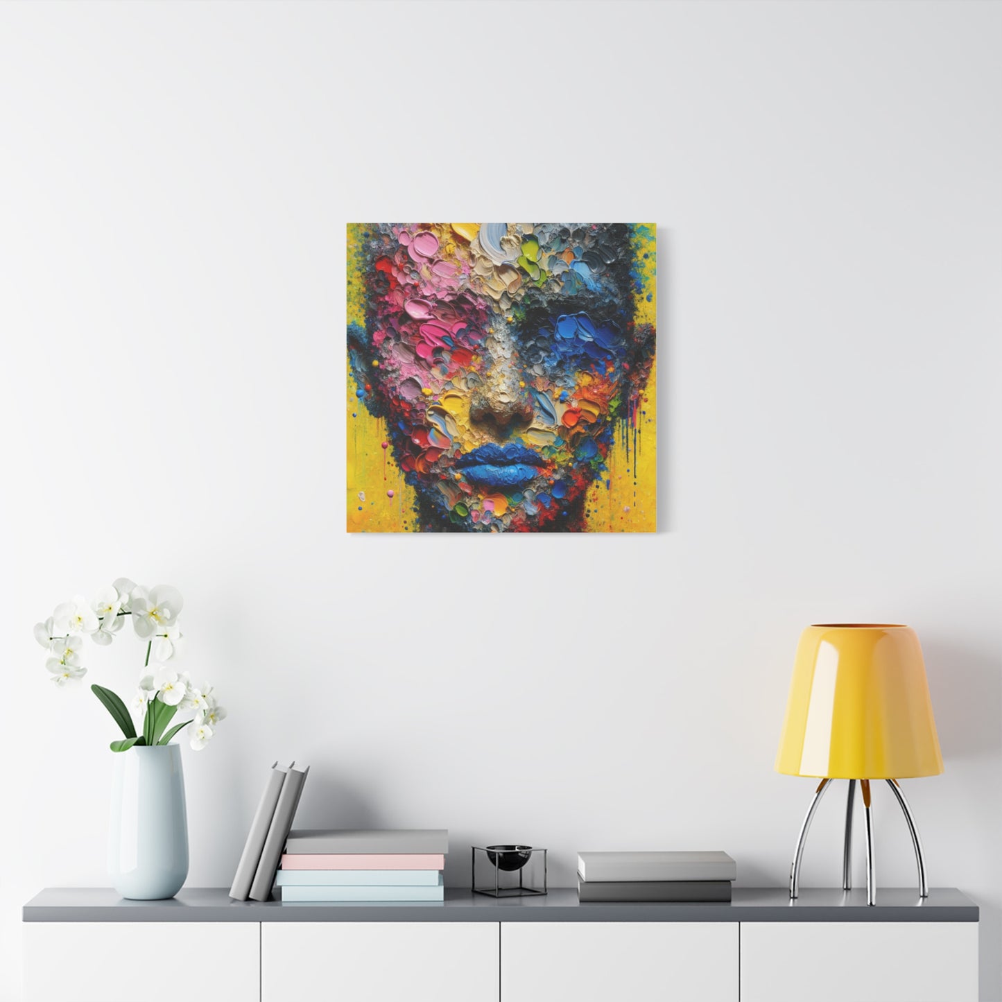 Vibrant Abstract Portrait - Matte Canvas, Stretched, 1.25"