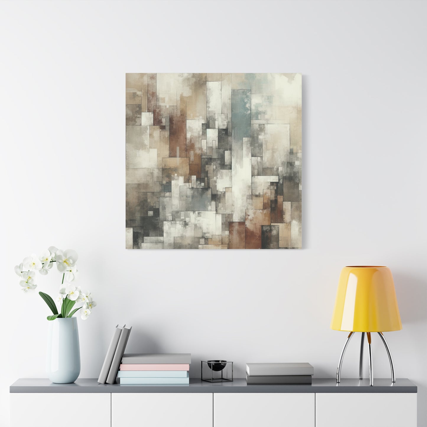 Geometric Abstraction Matte Canvas, Stretched, 1.25"