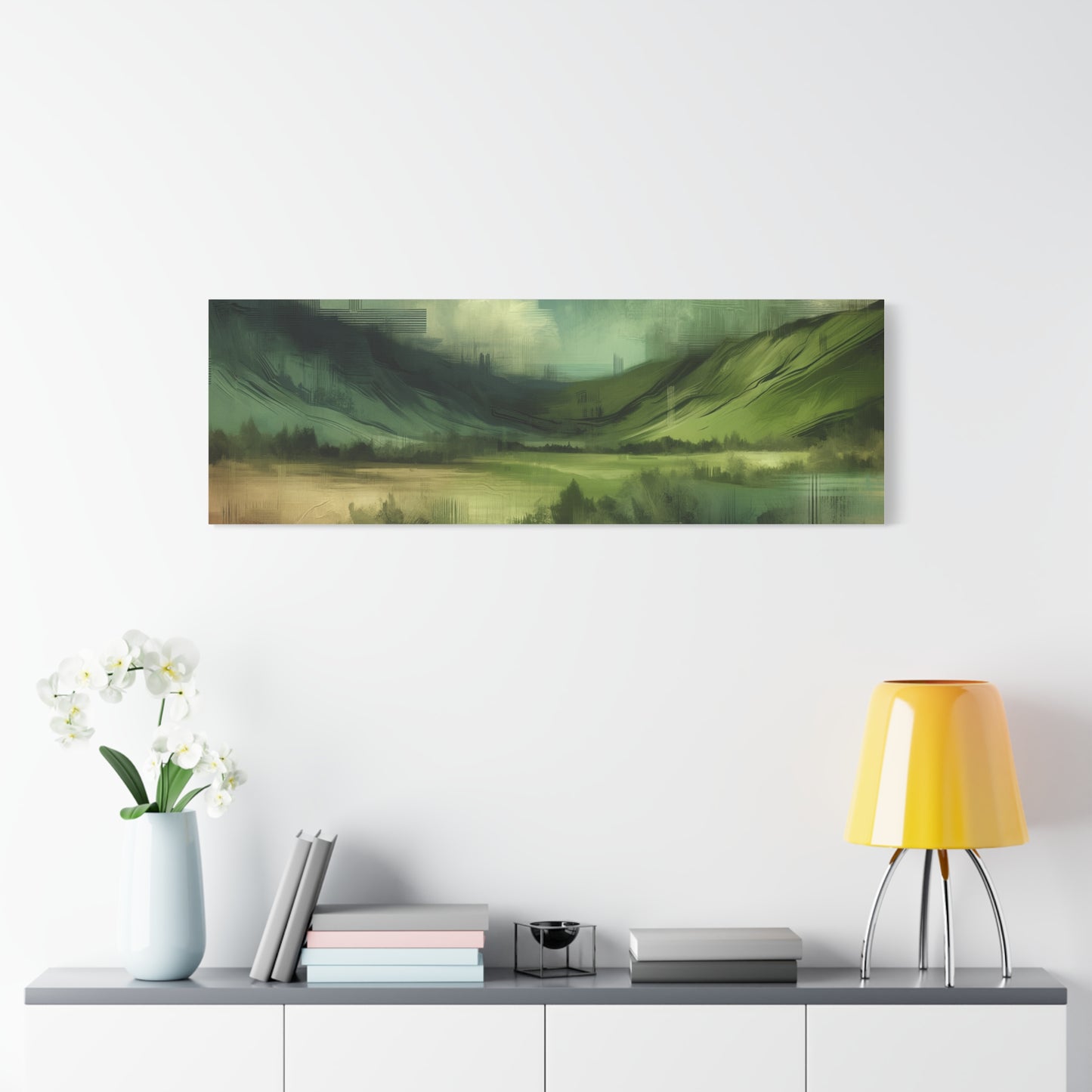 Abstract Green Landscape - Matte Canvas, Stretched, 1.25"