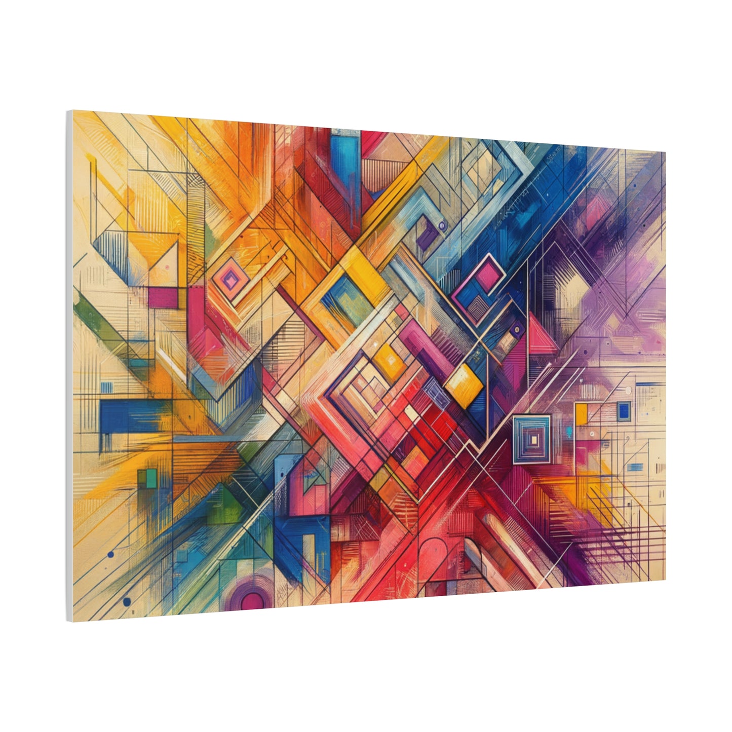 Abstract Geometric Fusion - Matte Canvas, Stretched, 1.25"