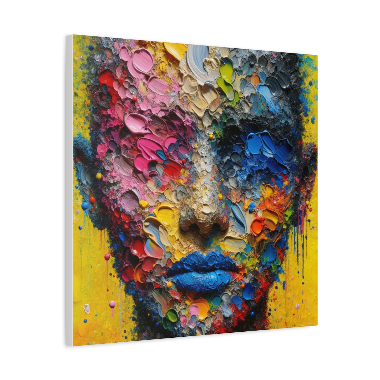 Vibrant Abstract Portrait - Matte Canvas, Stretched, 1.25"