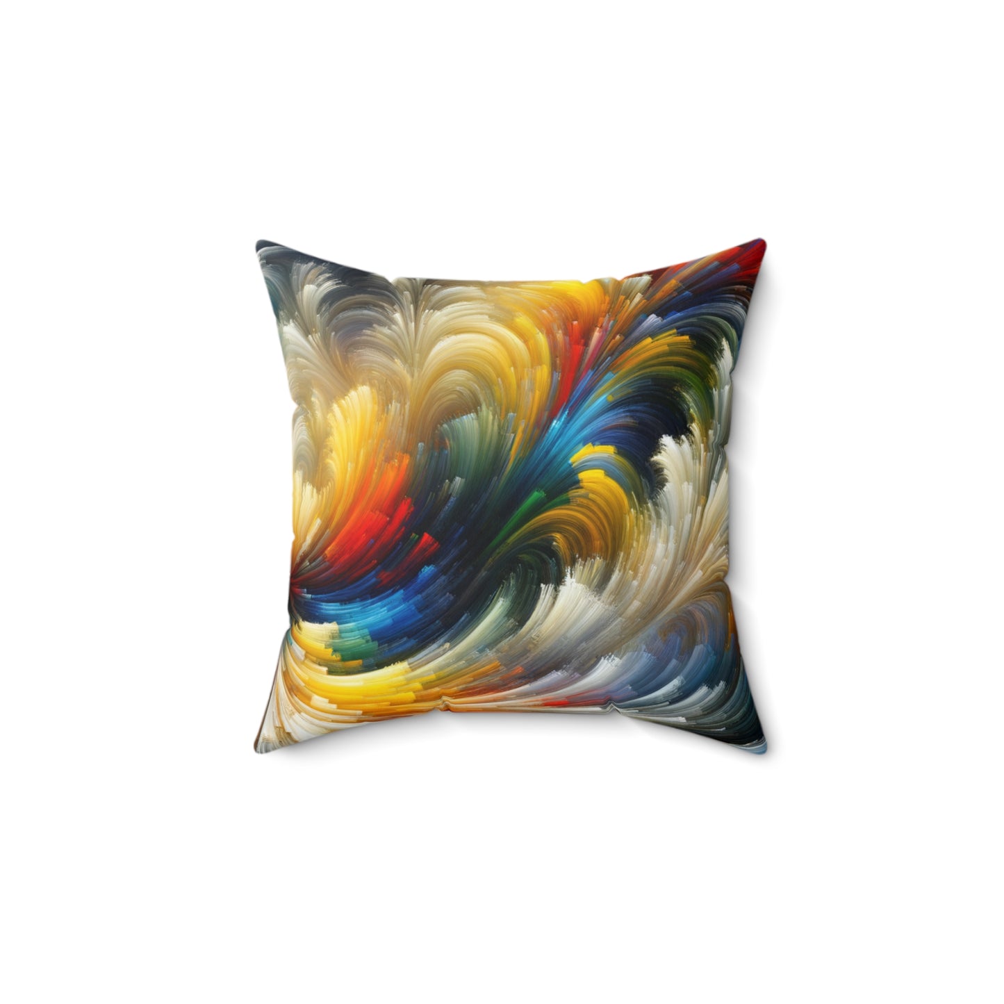 Vibrant Swirl Spun Polyester Square Pillow