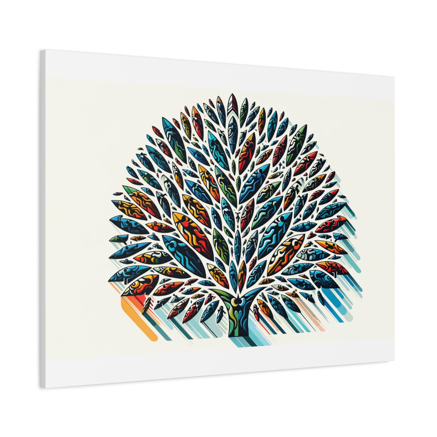 Colorful Leaf Tree - Matte Canvas, Stretched, 1.25"