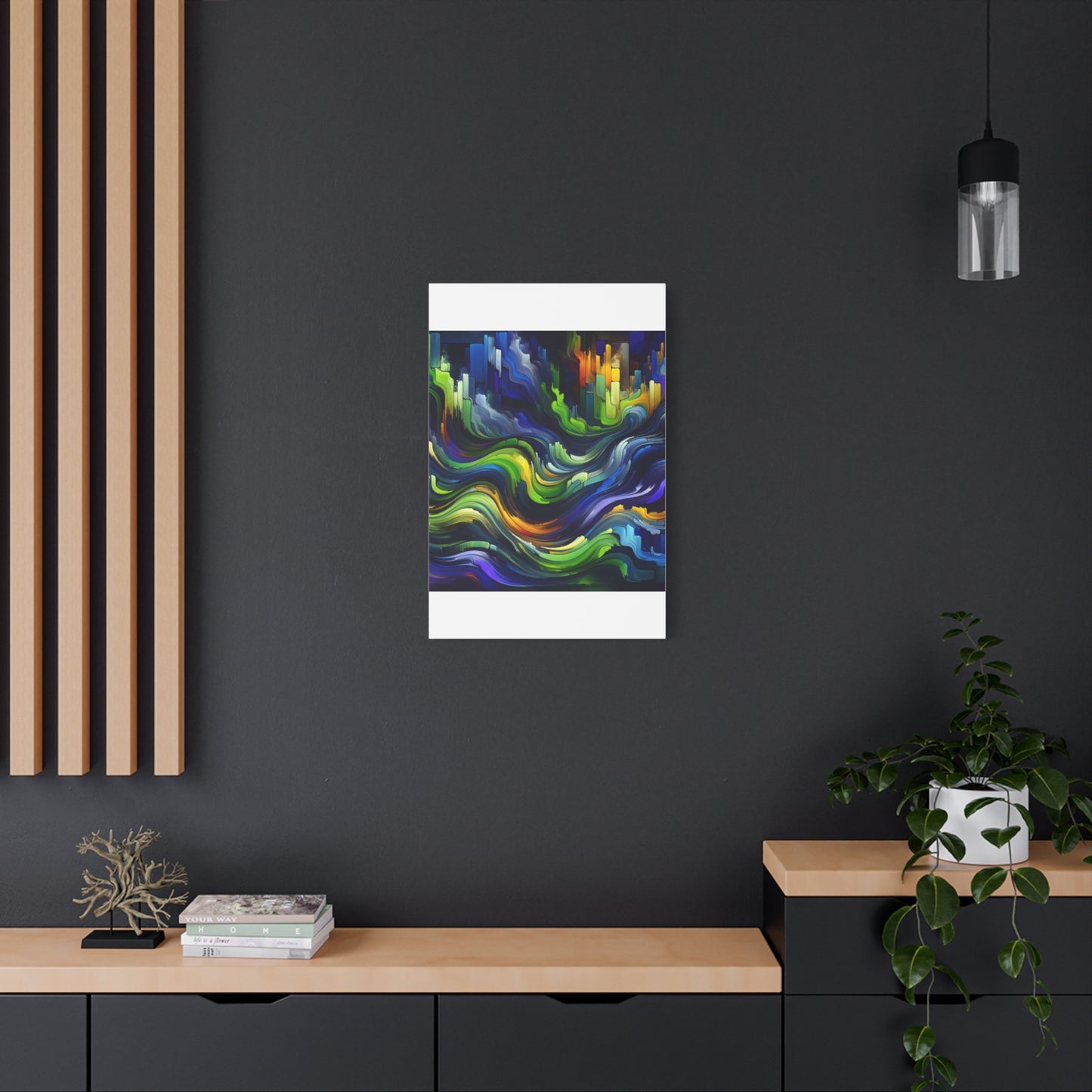 Vibrant Abstract Waves - Matte Canvas, Stretched, 1.25"