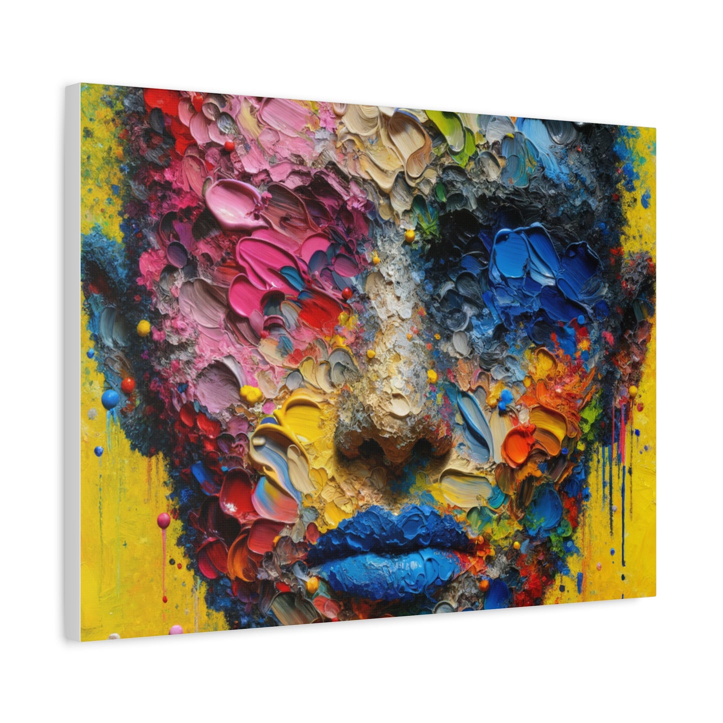 Vibrant Abstract Portrait - Matte Canvas, Stretched, 1.25"