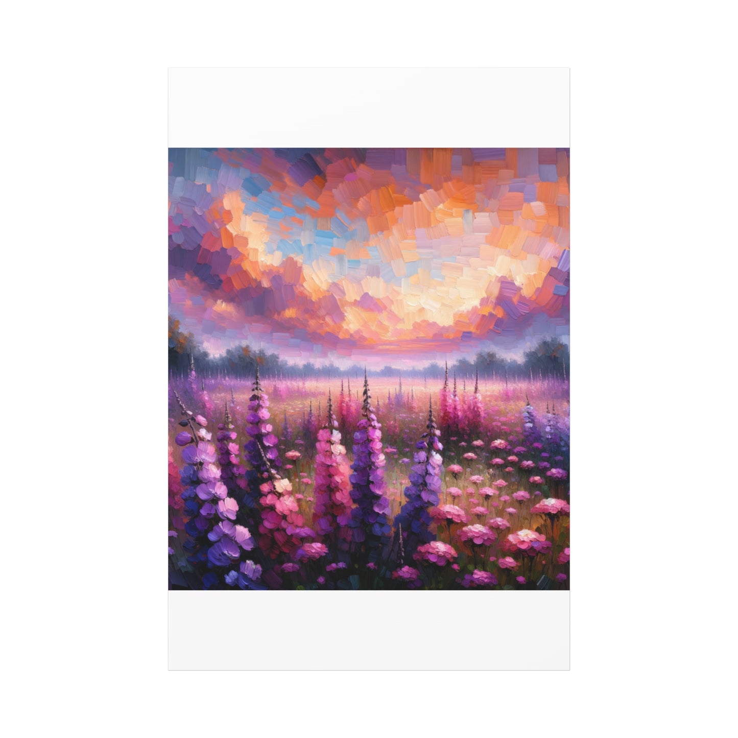 Floral Sunset Matte Canvas, Stretched, 1.25"