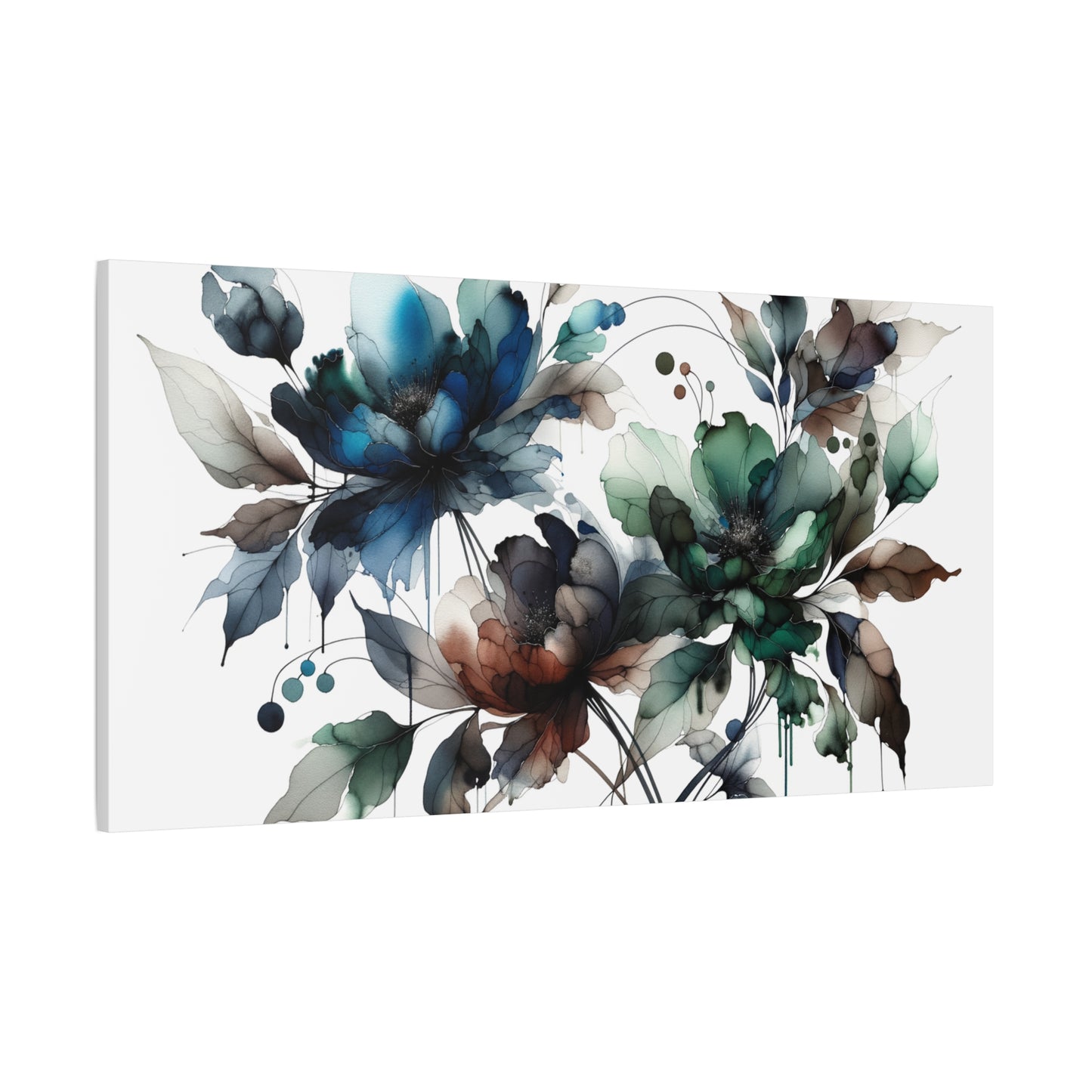 Abstract Floral Artwork - Matte Canvas, Stretched, 1.25"