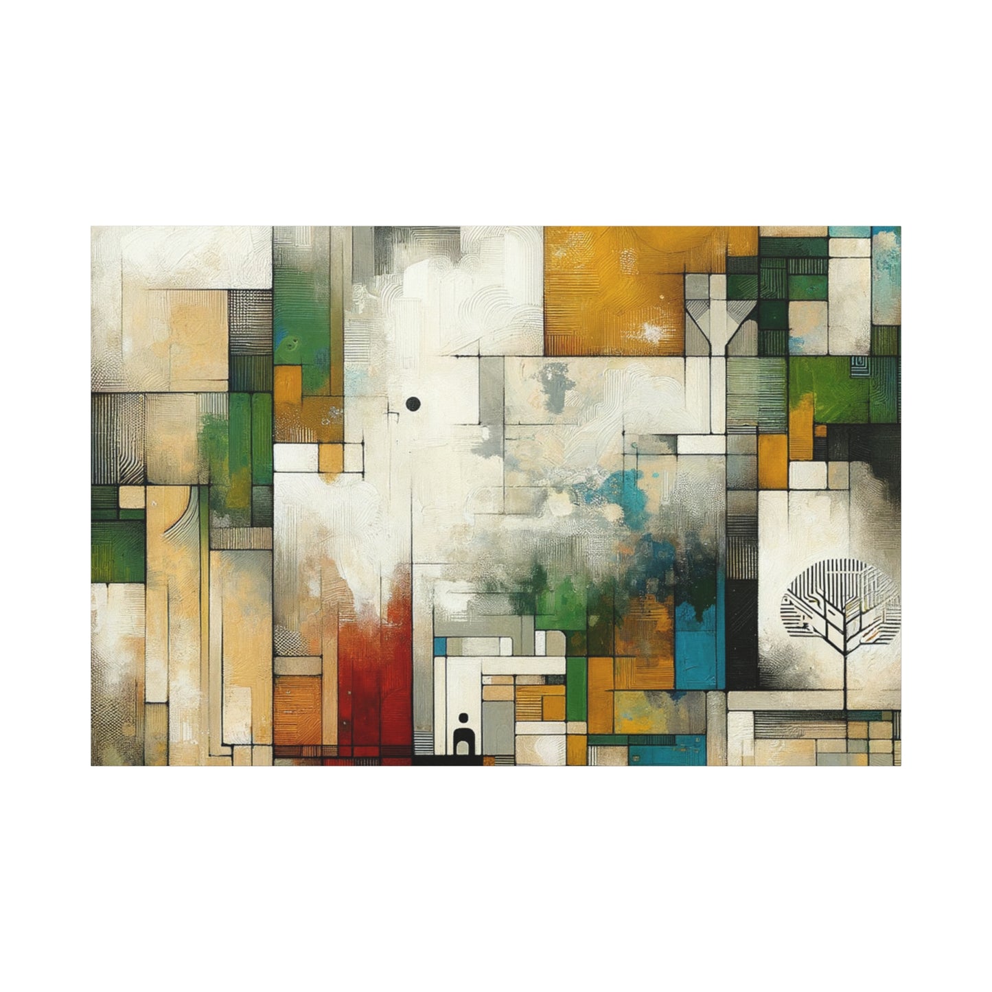 Abstract Geometric Art - Matte Canvas, Stretched, 1.25"