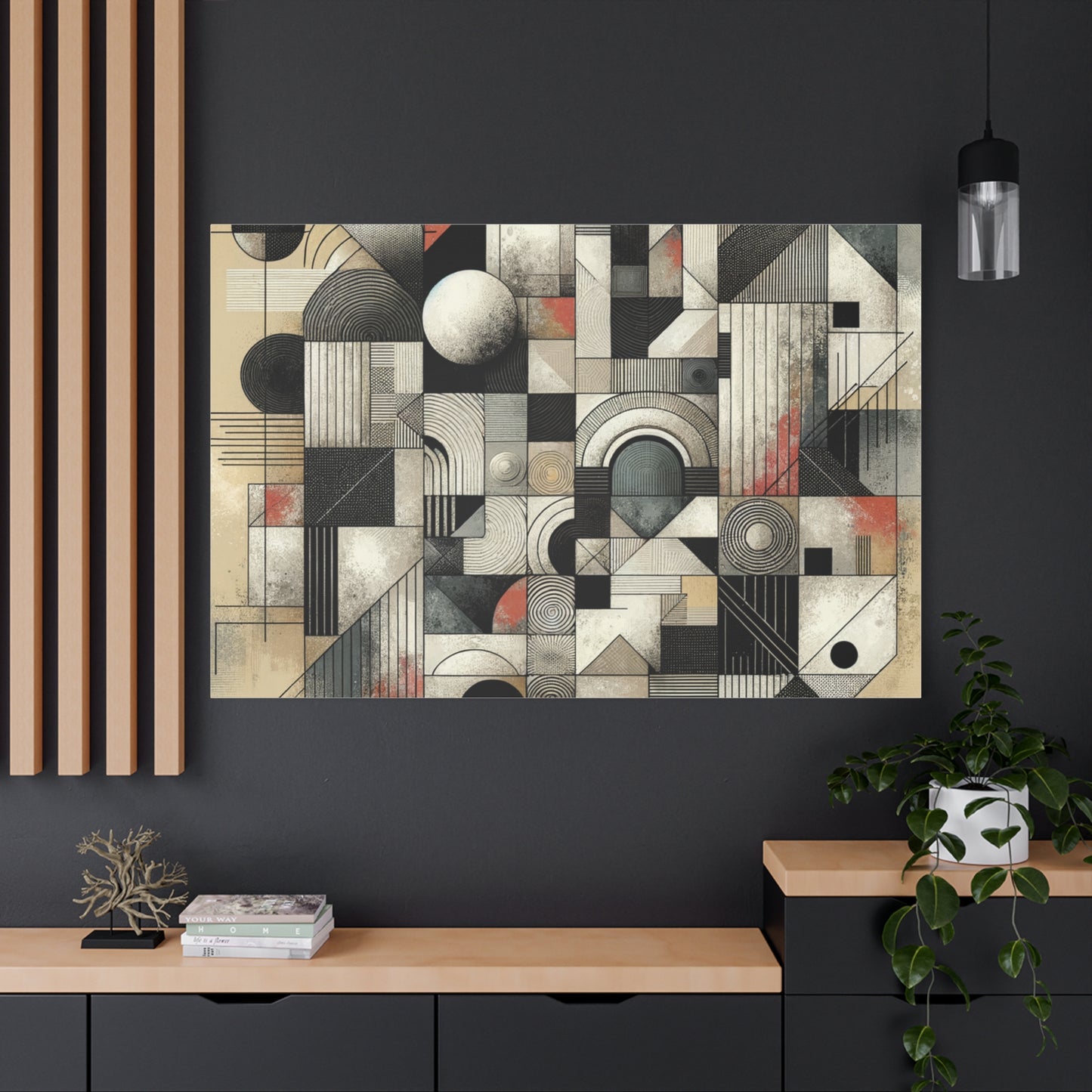 Abstract Geometry Matte Canvas, Stretched, 1.25"