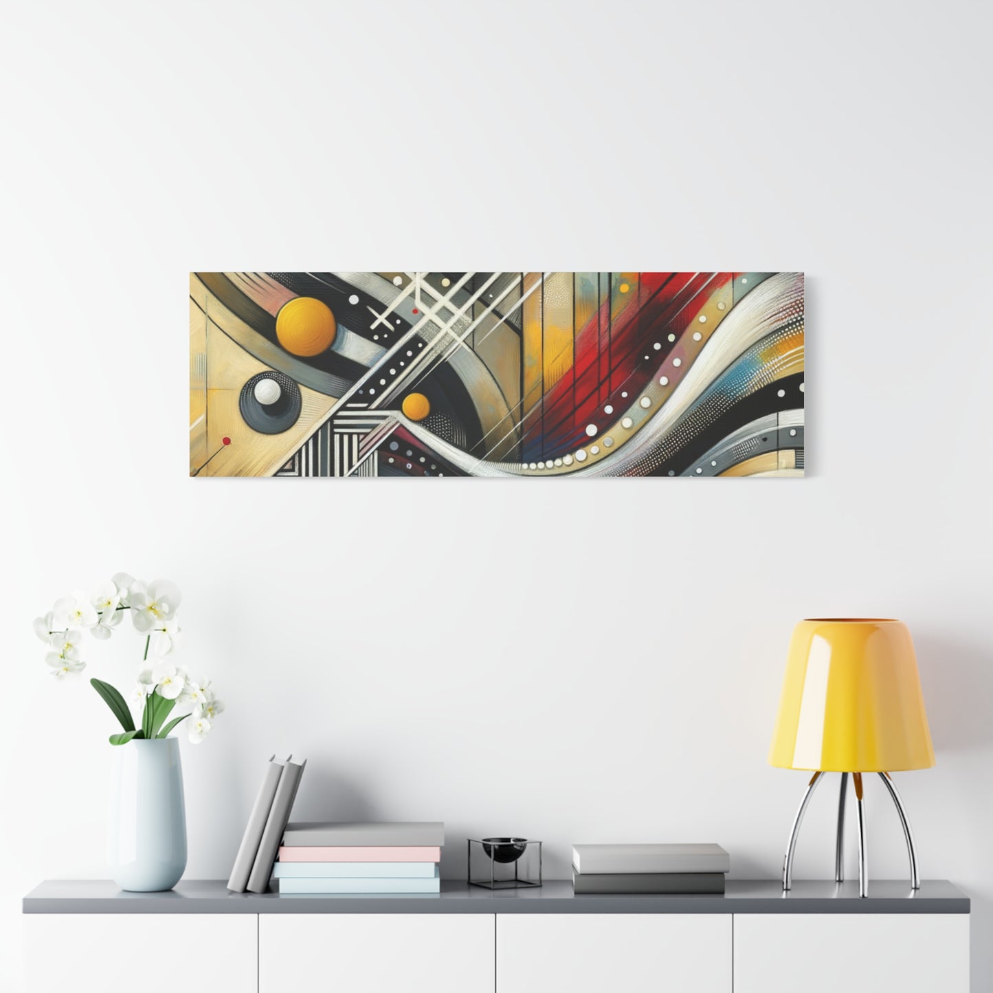 Stretched Matte Canvas, 1.25" - Vibrant Abstract Geometric Design