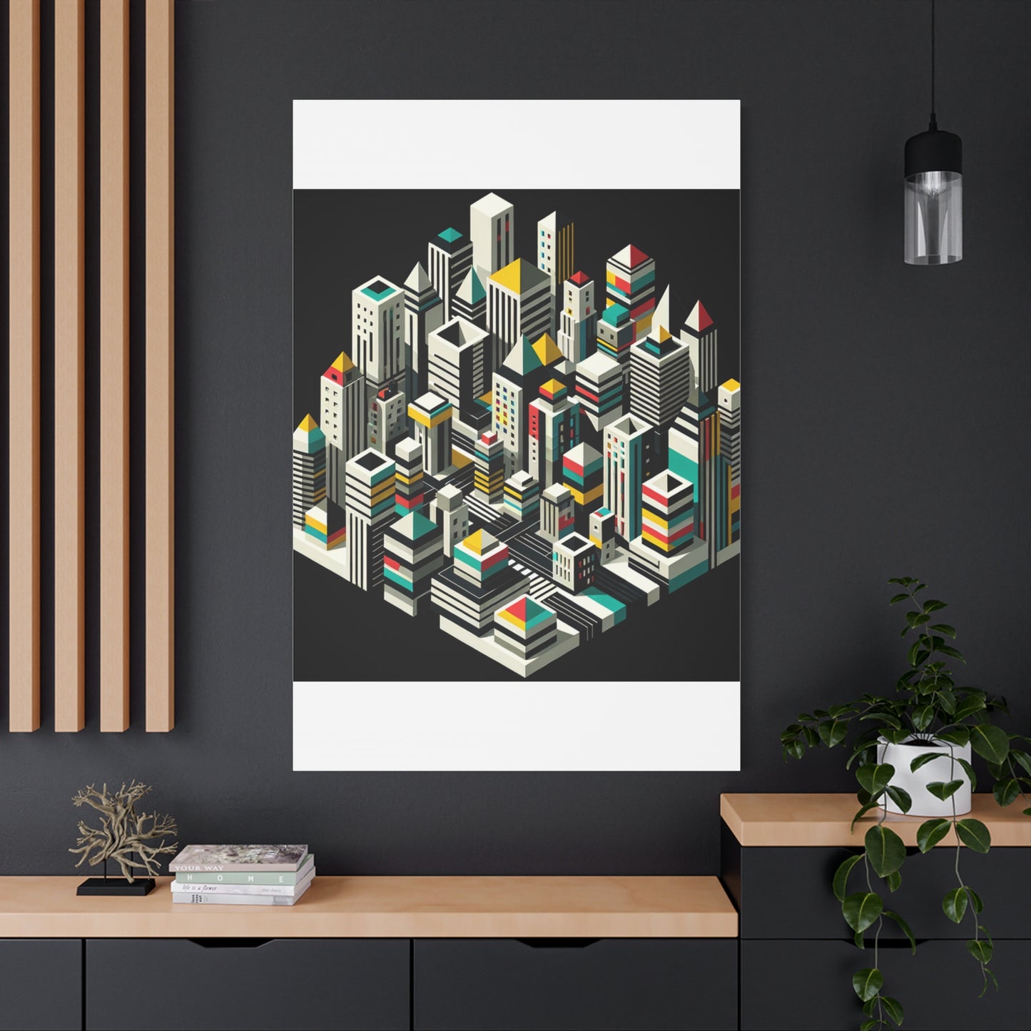 Cityscape Abstraction - Matte Canvas, Stretched, 1.25"