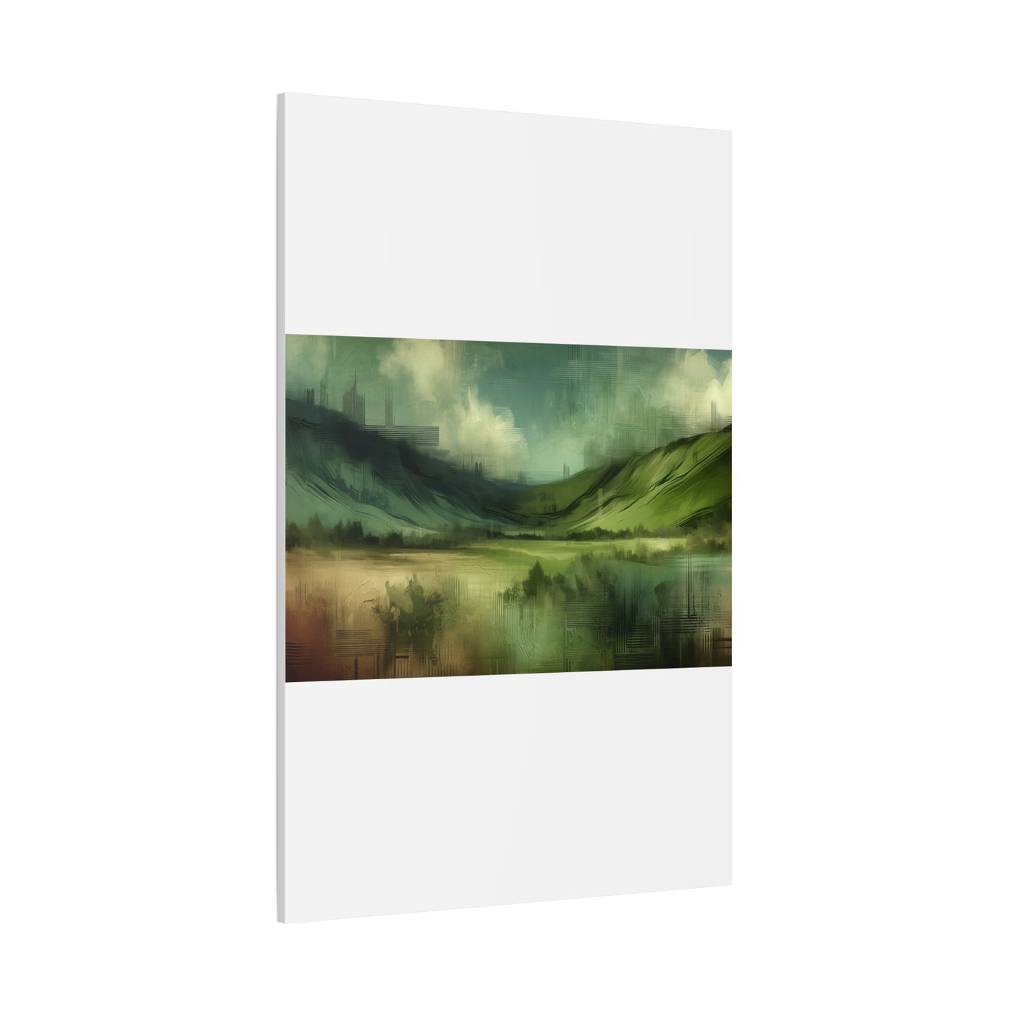 Abstract Green Landscape - Matte Canvas, Stretched, 1.25"