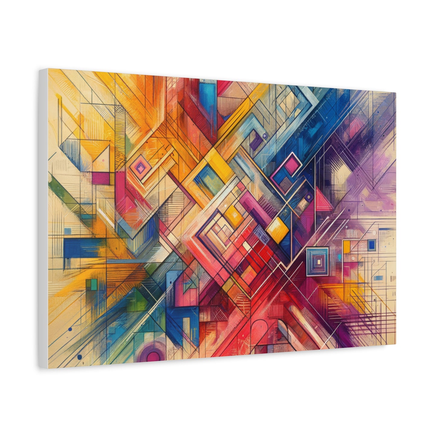 Abstract Geometric Fusion - Matte Canvas, Stretched, 1.25"