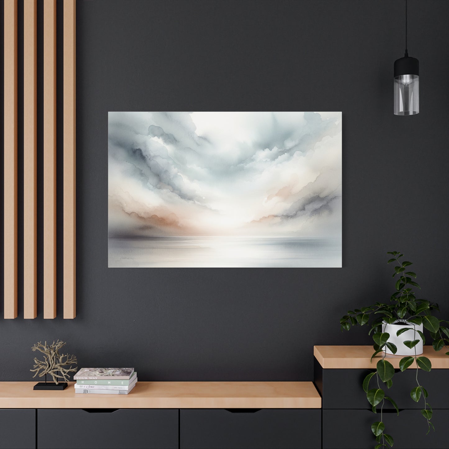 Matte Canvas, Stretched, 1.25" - Serene Watercolor Sky