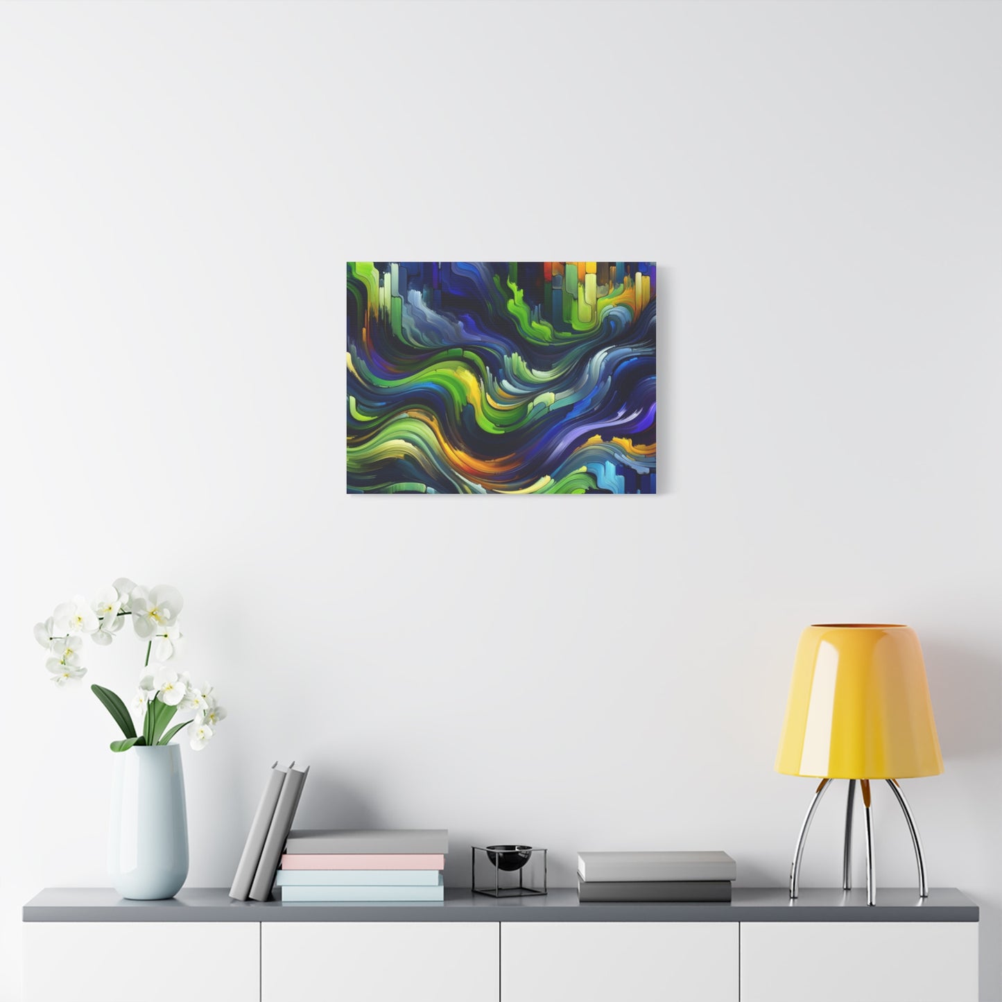 Vibrant Abstract Waves - Matte Canvas, Stretched, 1.25"