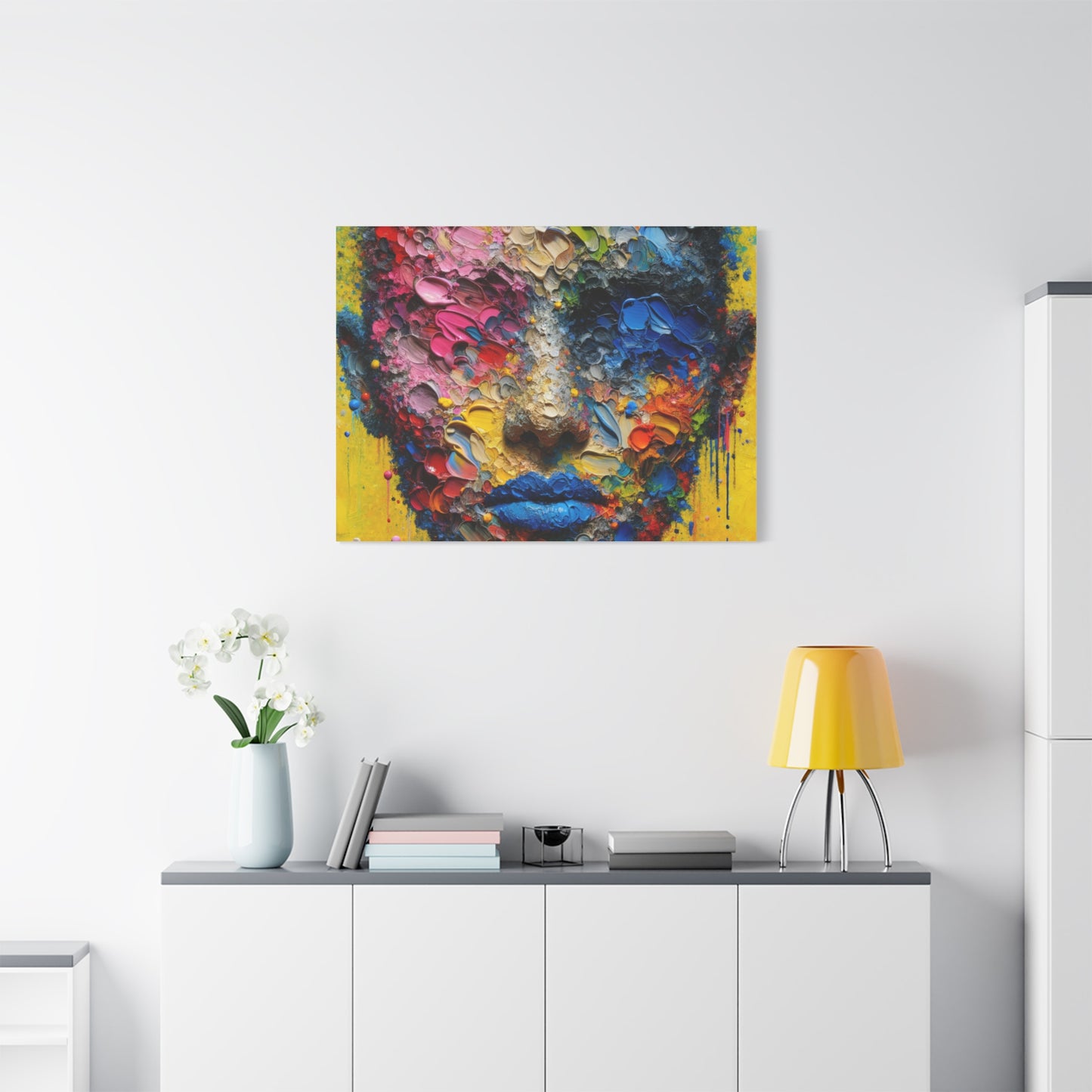 Vibrant Abstract Portrait - Matte Canvas, Stretched, 1.25"