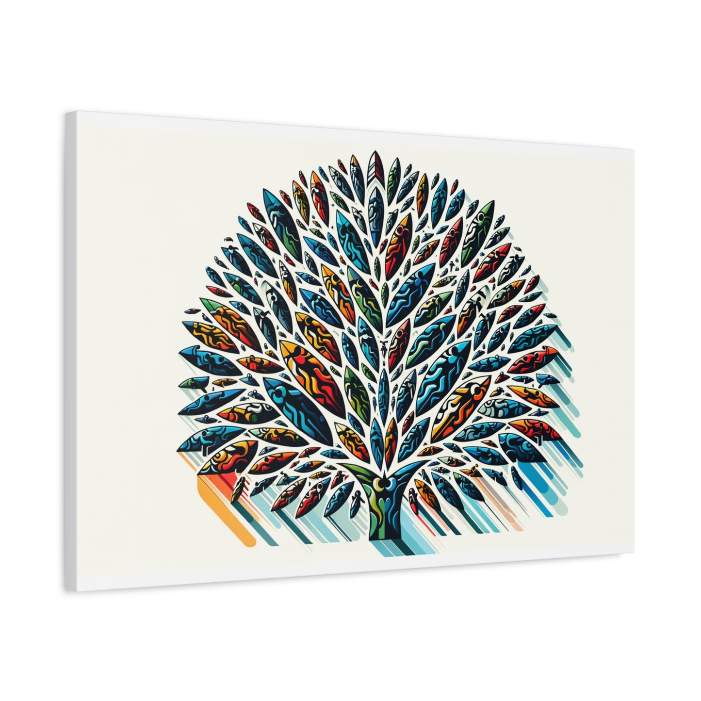 Colorful Leaf Tree - Matte Canvas, Stretched, 1.25"