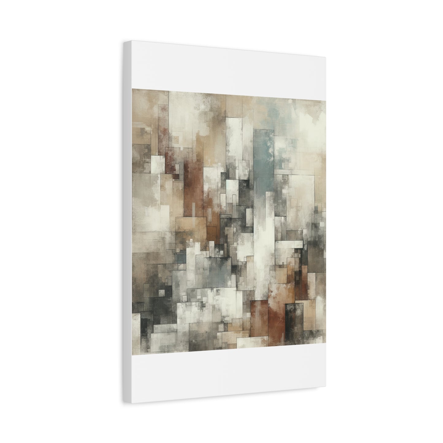 Geometric Abstraction Matte Canvas, Stretched, 1.25"