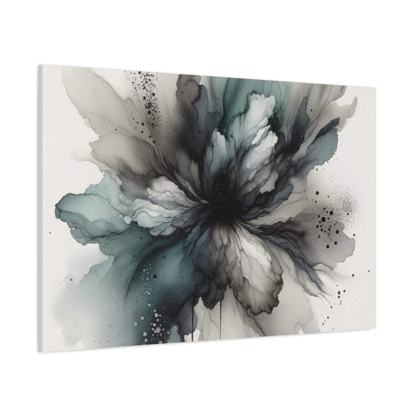 Abstract Ink Bloom - Matte Canvas, Stretched, 1.25"