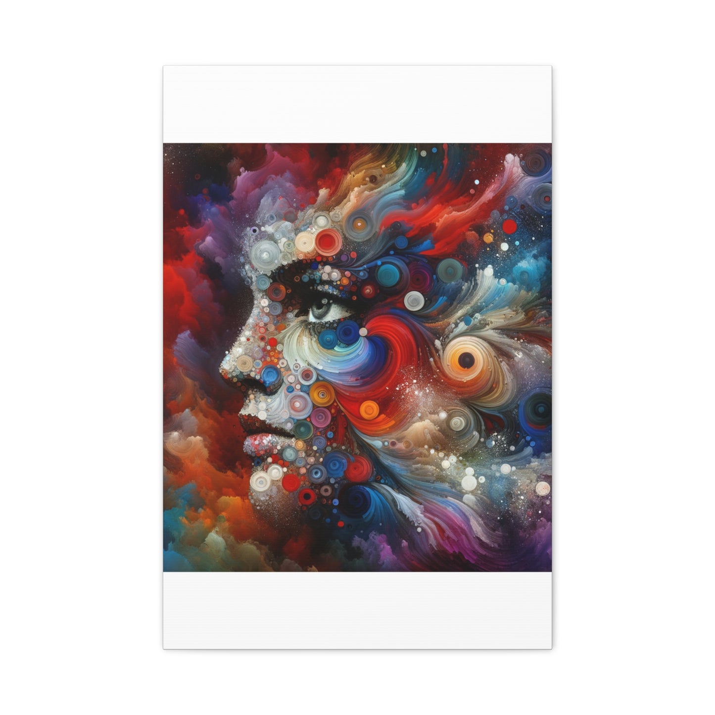 Matte Canvas, Stretched, 1.25" - Vivid Swirl Portrait