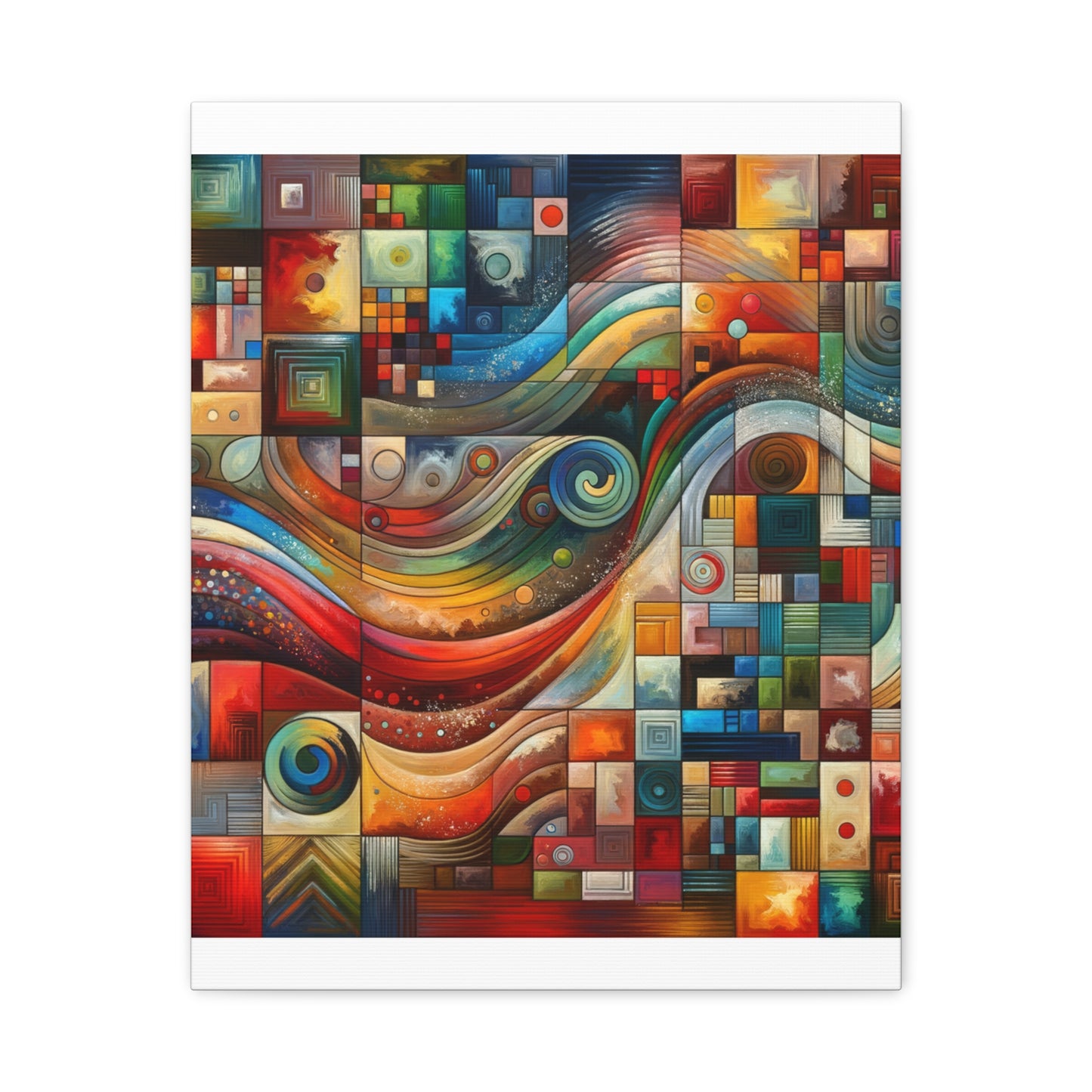 Abstract Geometric Wave - Matte Canvas, Stretched, 1.25"