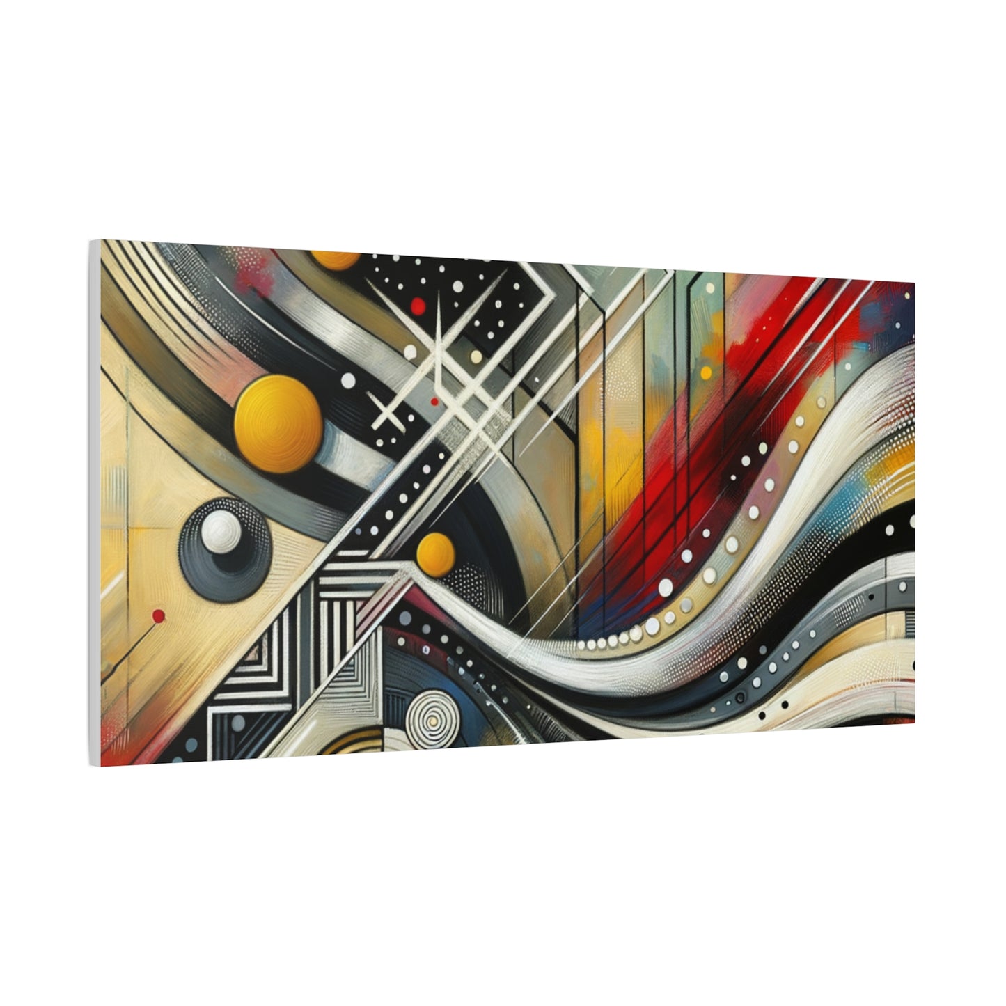 Stretched Matte Canvas, 1.25" - Vibrant Abstract Geometric Design