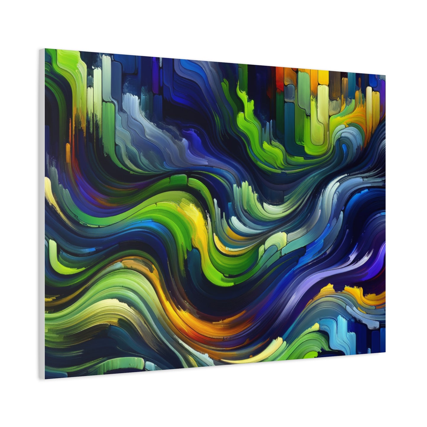 Vibrant Abstract Waves - Matte Canvas, Stretched, 1.25"